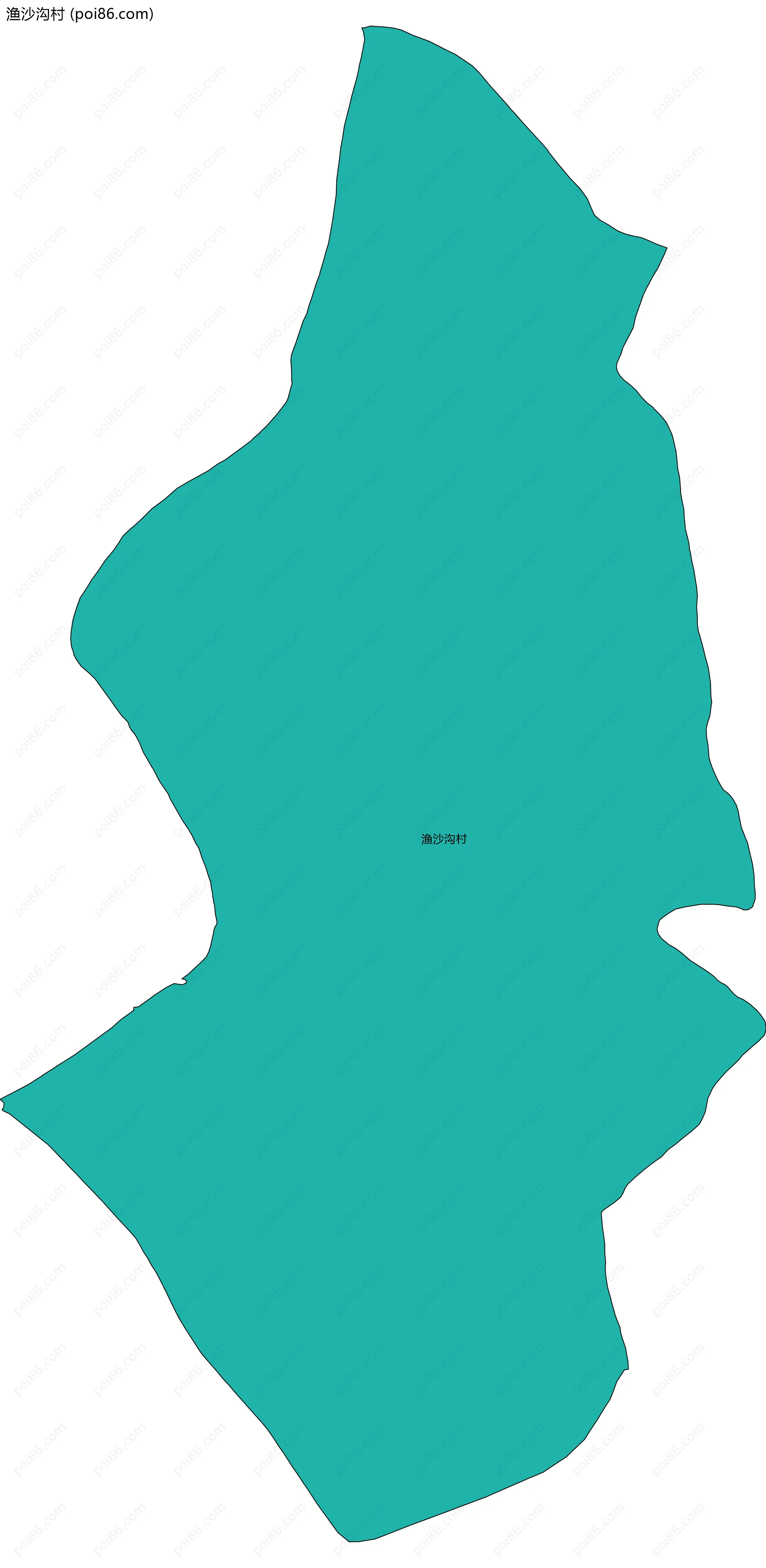 渔沙沟村边界地图