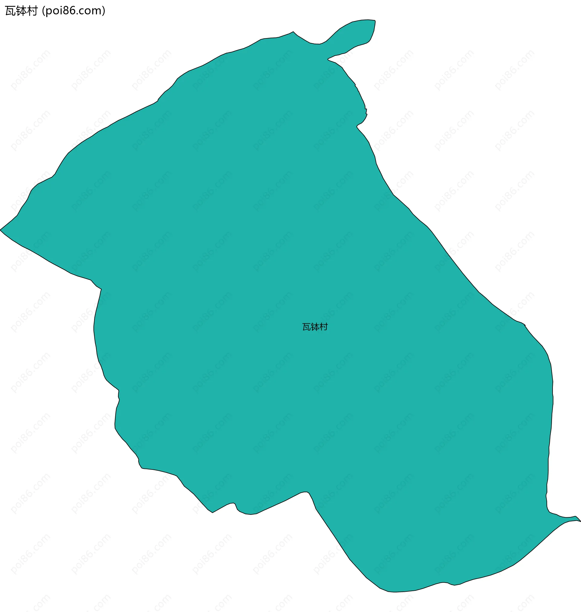 瓦钵村边界地图