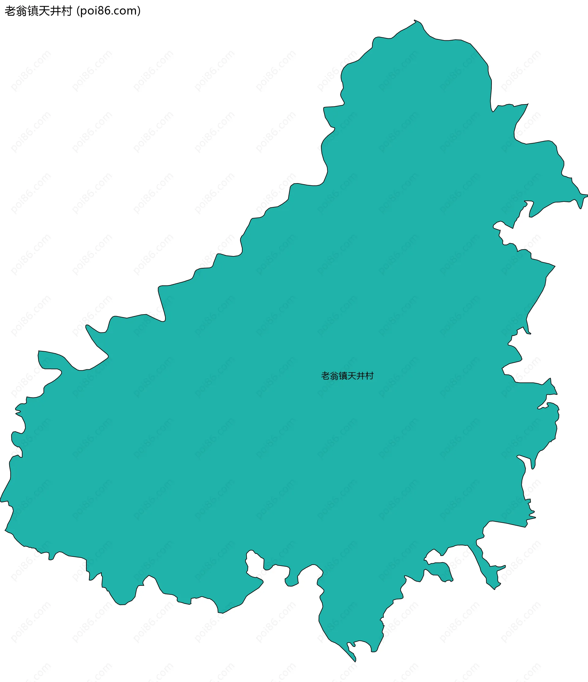 老翁镇天井村边界地图