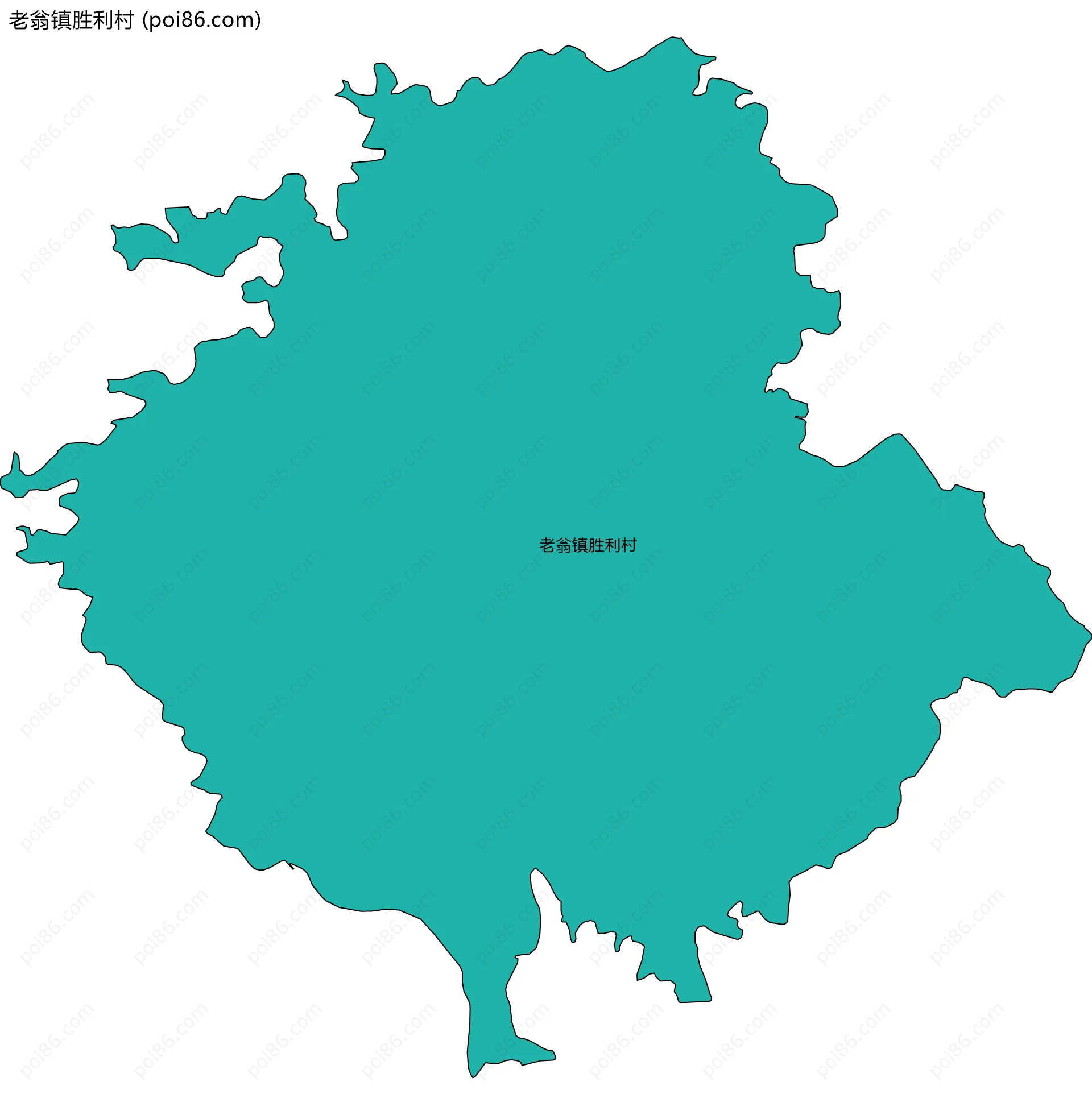 老翁镇胜利村边界地图