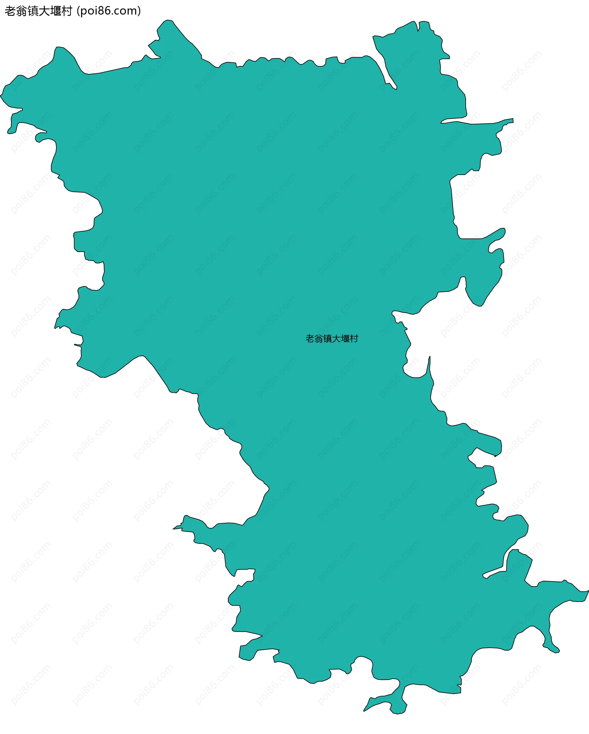 老翁镇大堰村边界地图