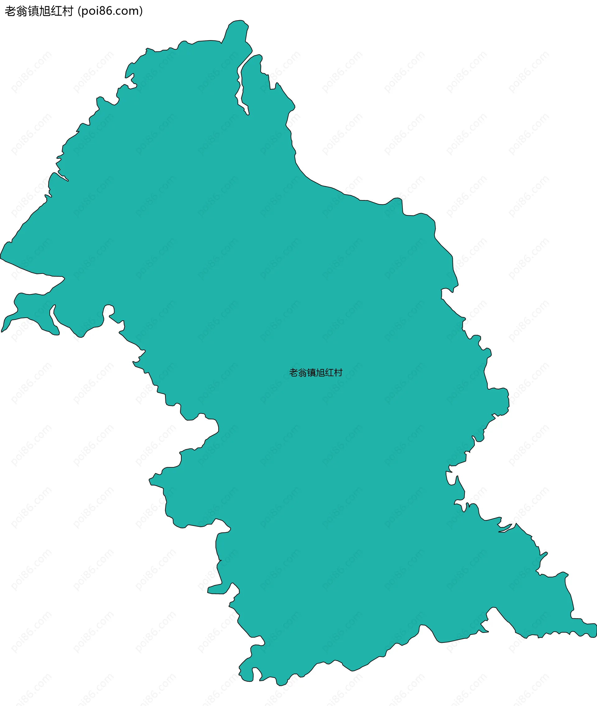 老翁镇旭红村边界地图