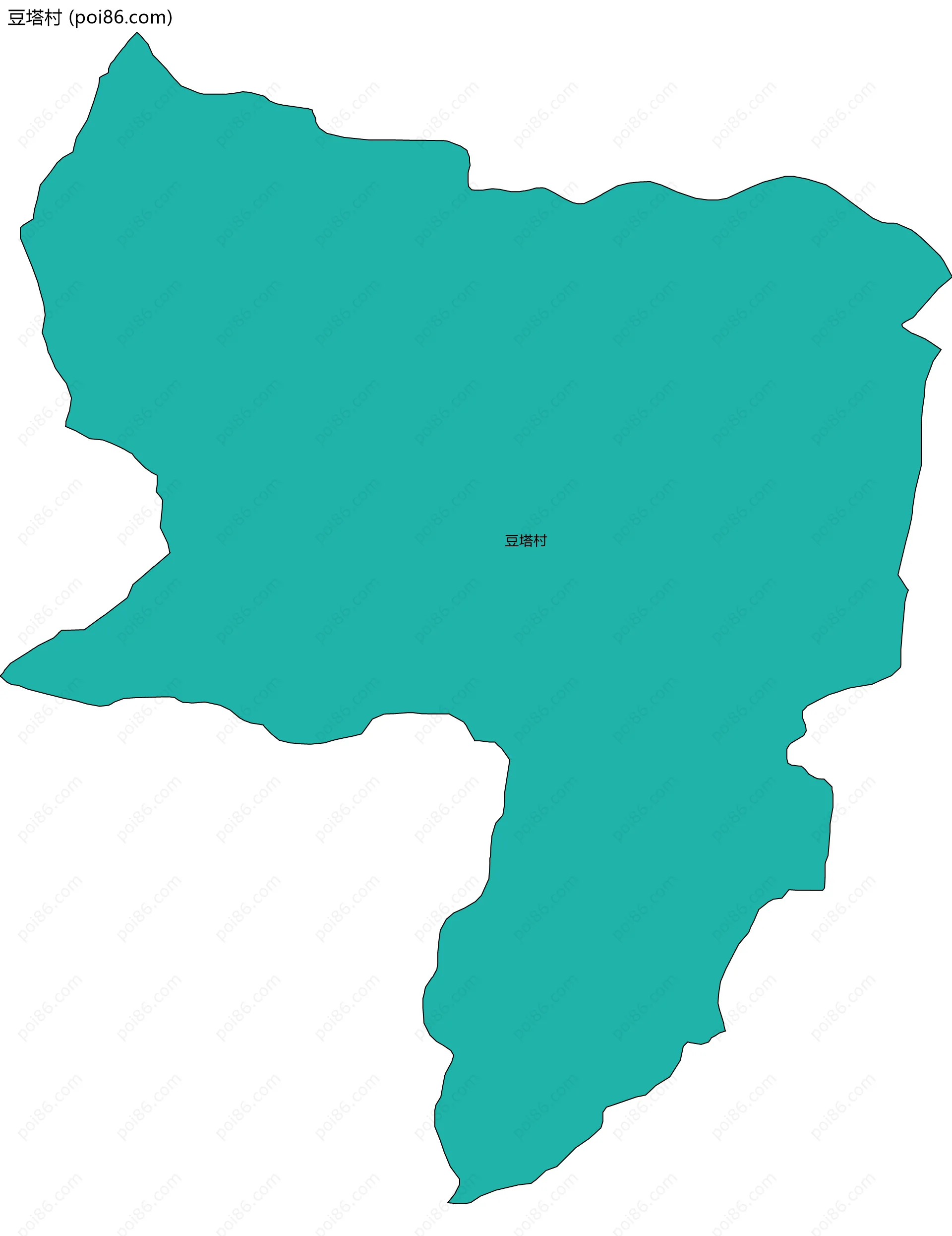 豆塔村边界地图