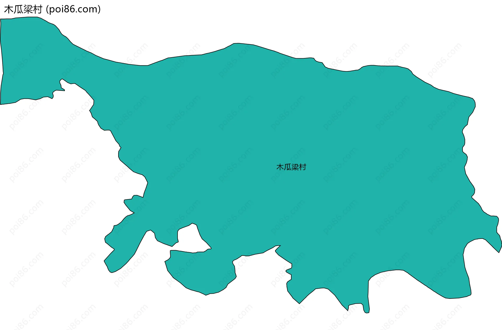 木瓜梁村边界地图