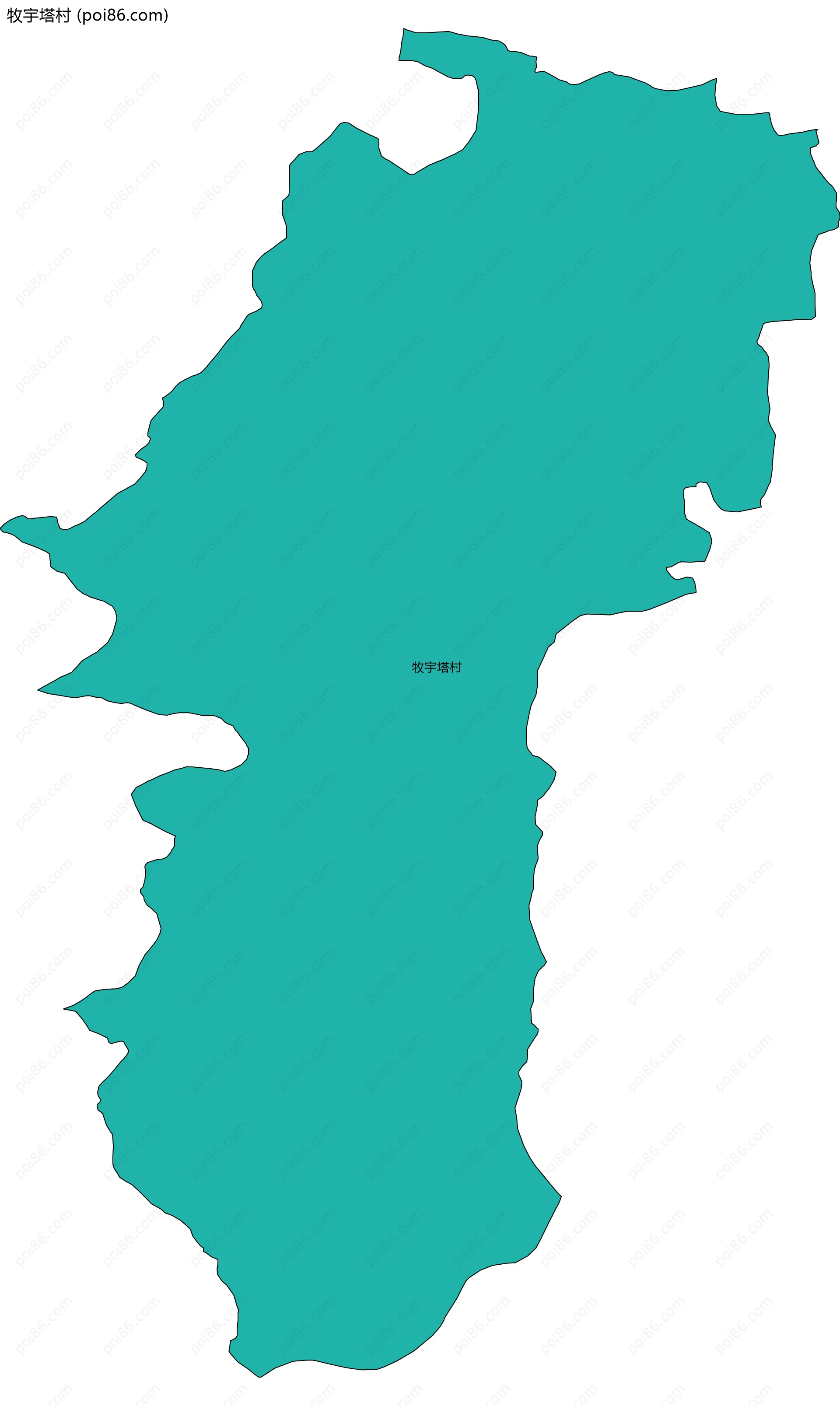 牧宇塔村边界地图