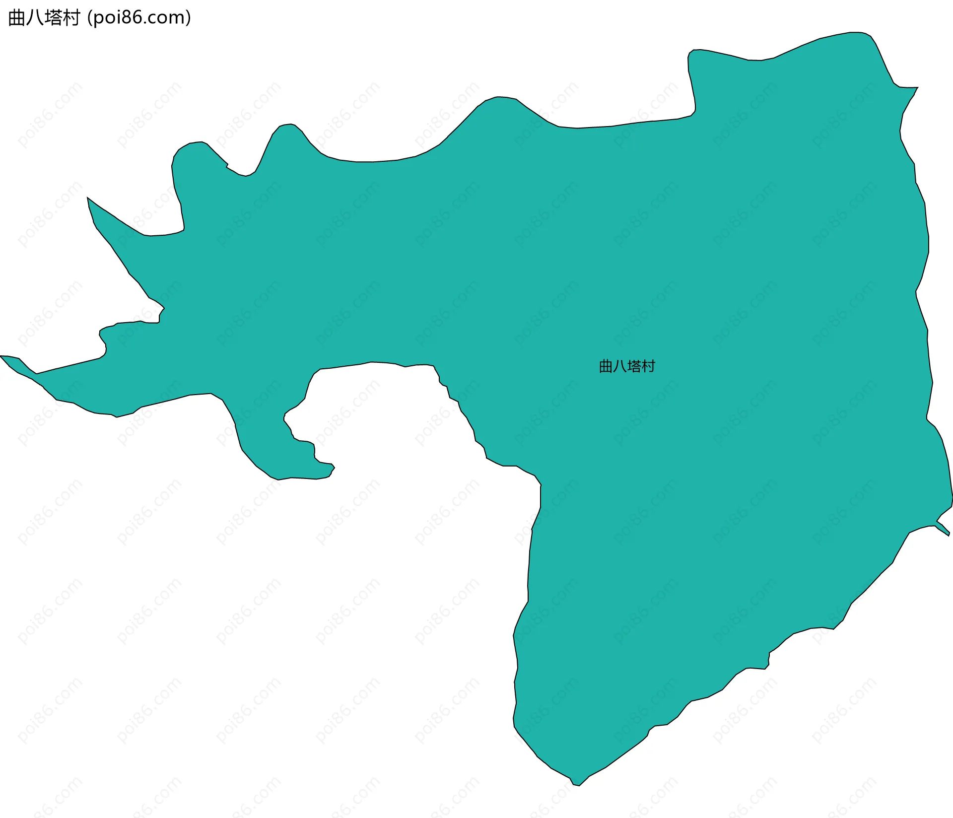 曲八塔村边界地图