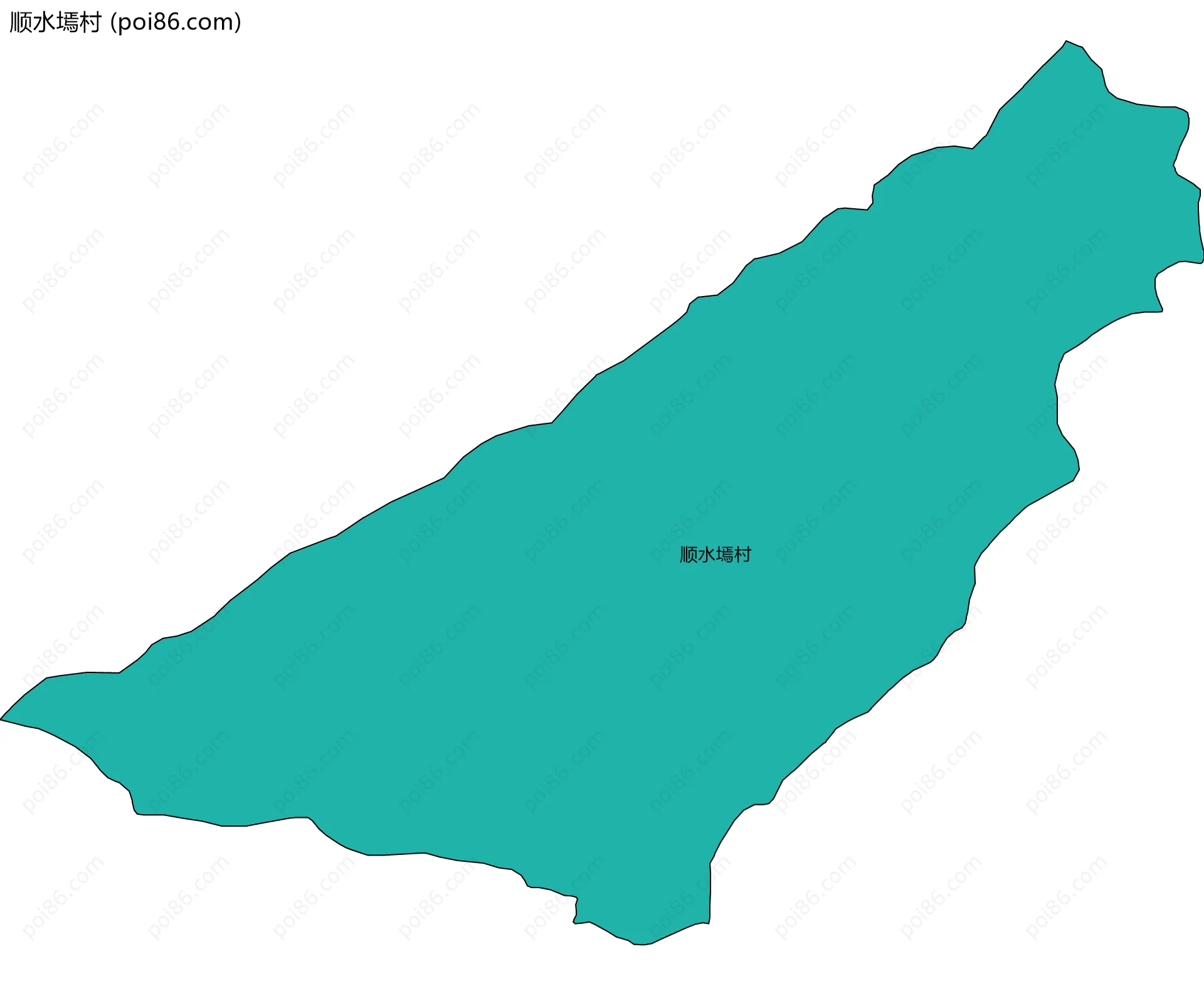 顺水墕村边界地图