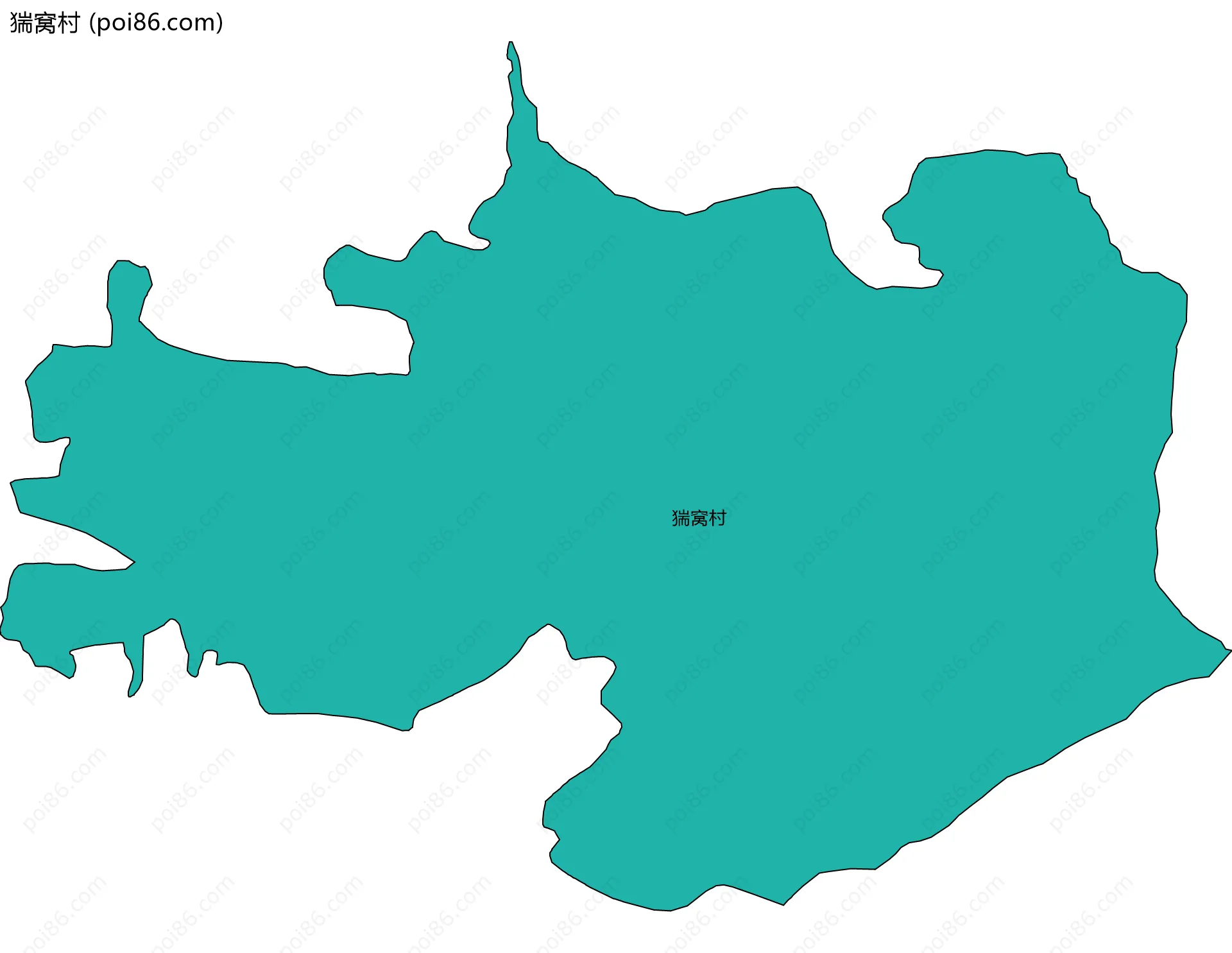 猯窝村边界地图