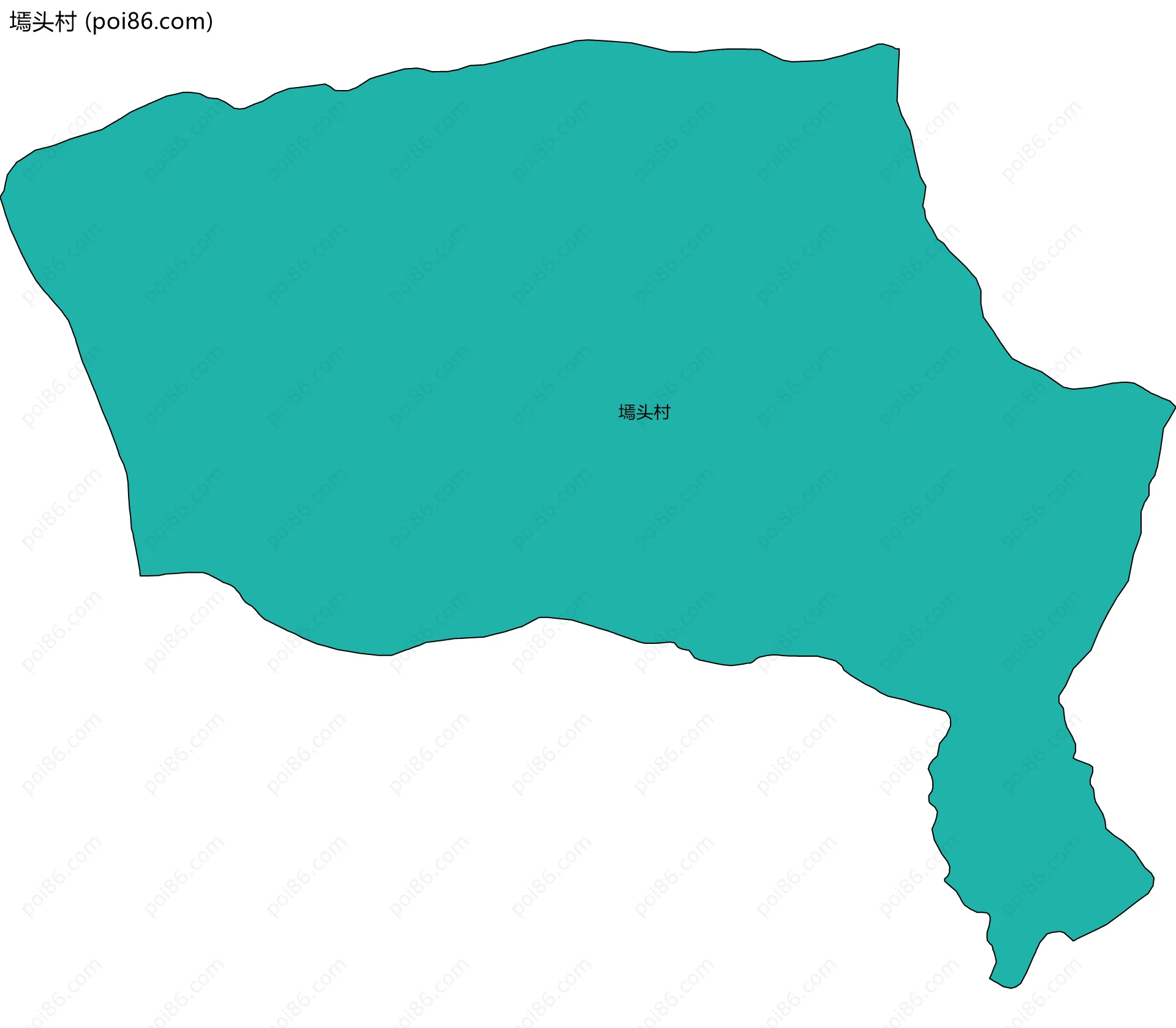 墕头村边界地图