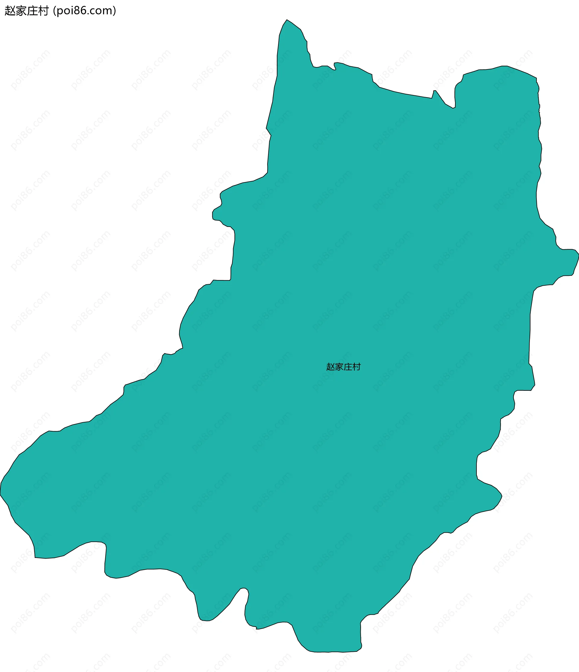 赵家庄村边界地图