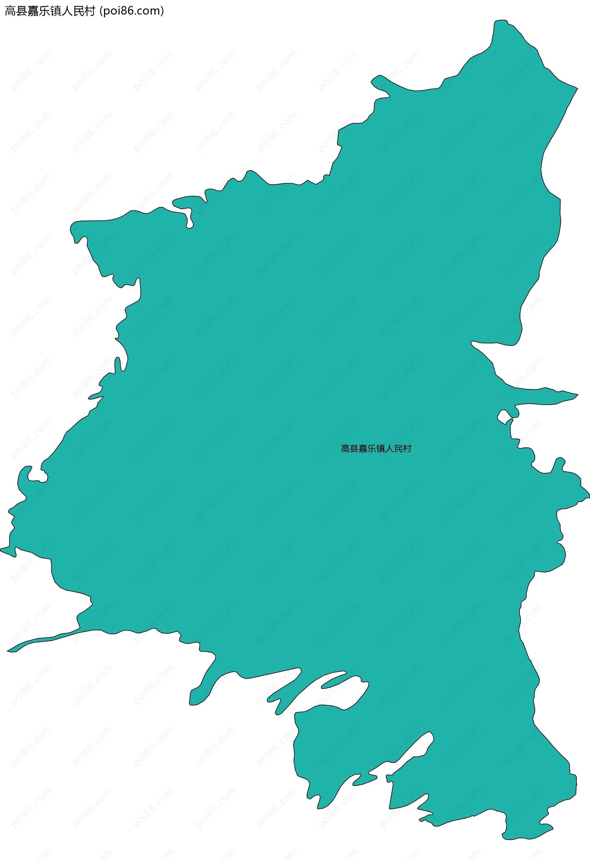 高县嘉乐镇人民村边界地图