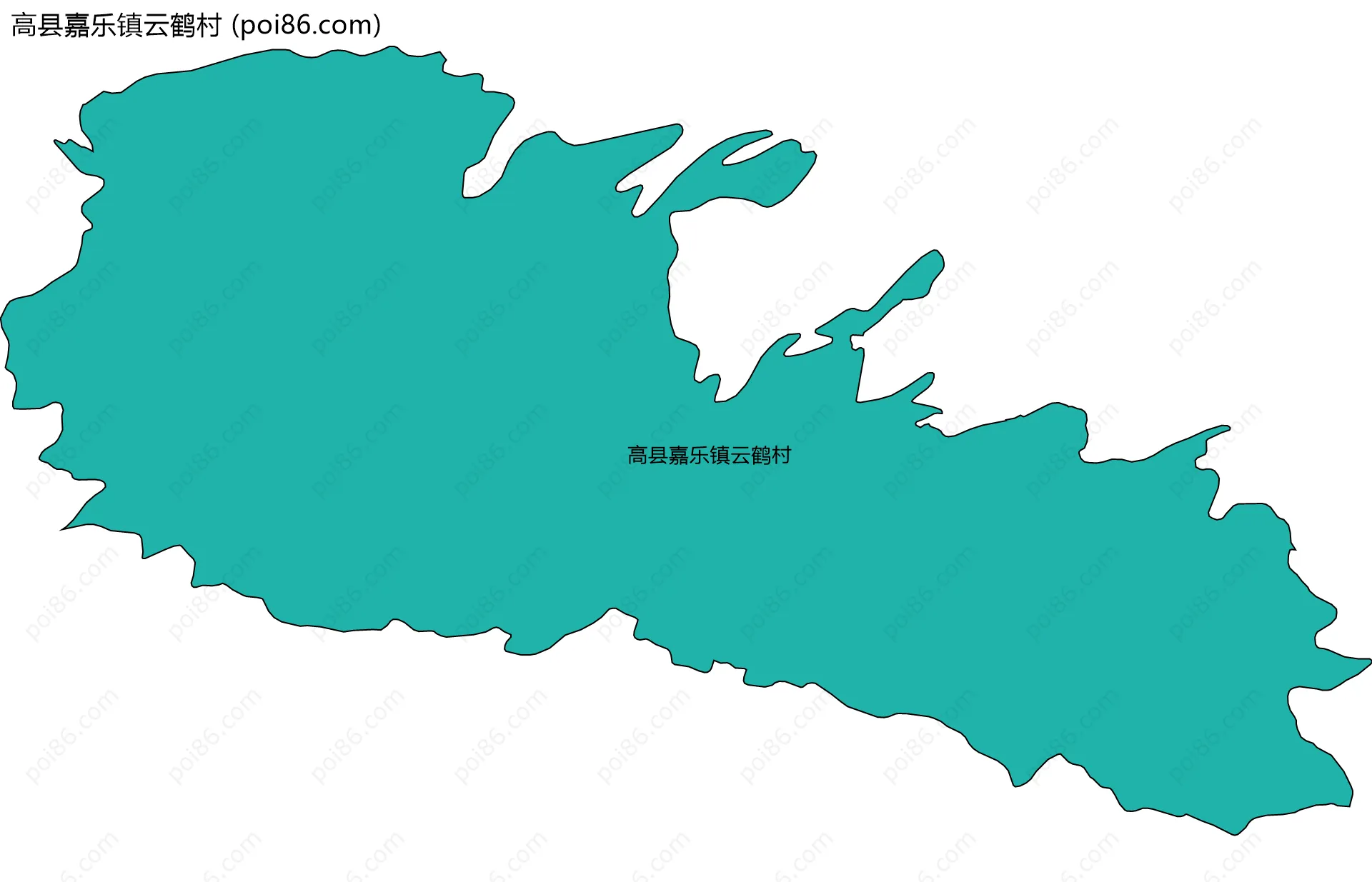 高县嘉乐镇云鹤村边界地图