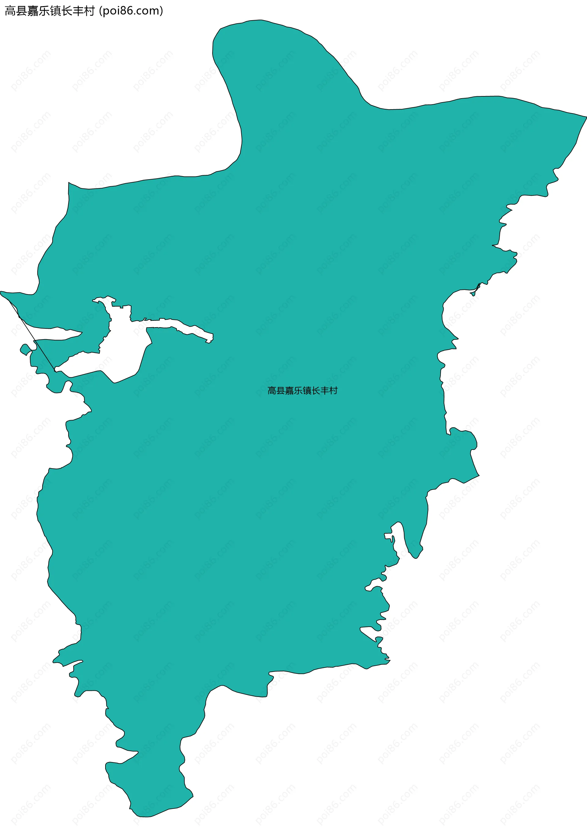 高县嘉乐镇长丰村边界地图