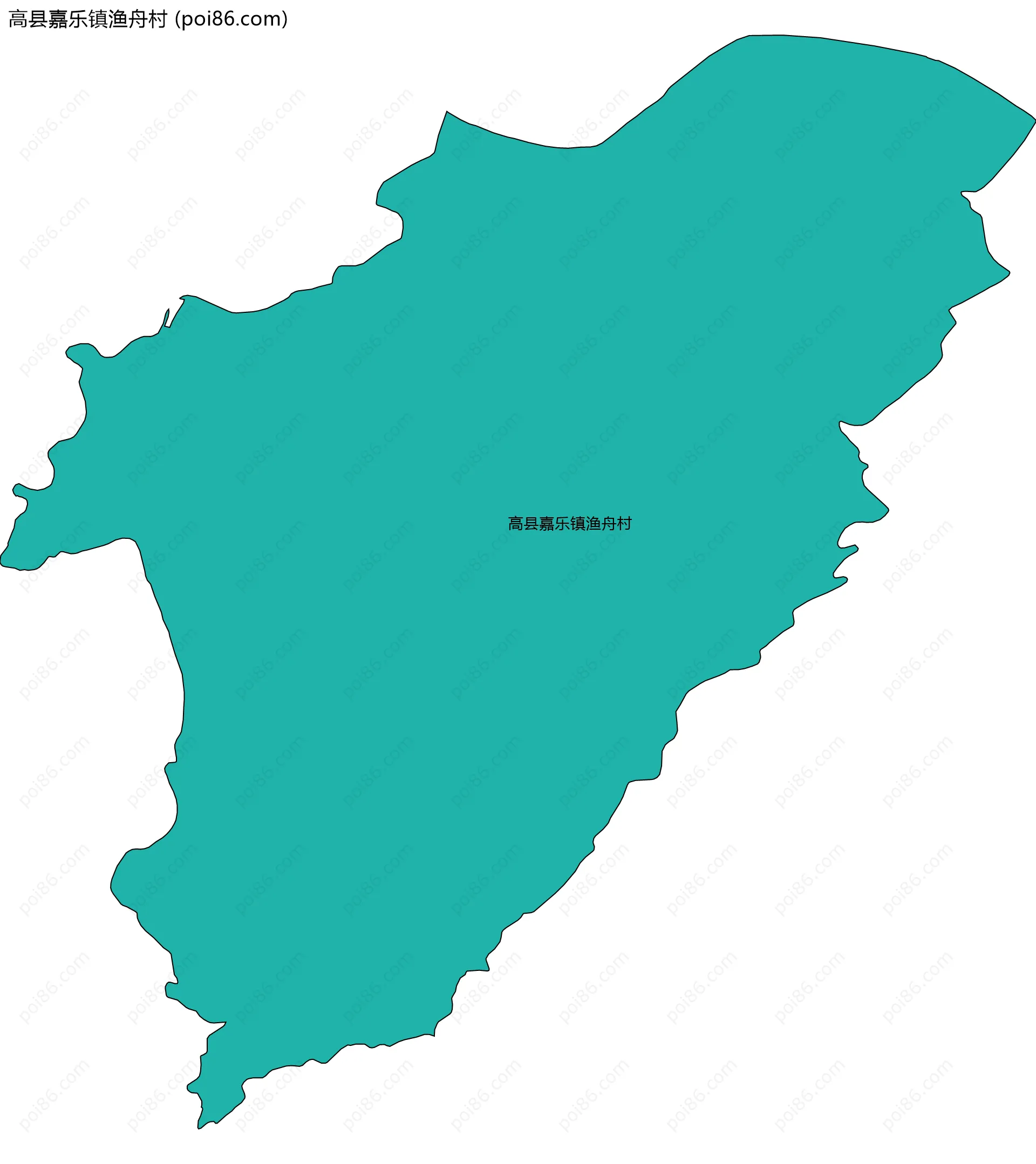 高县嘉乐镇渔舟村边界地图