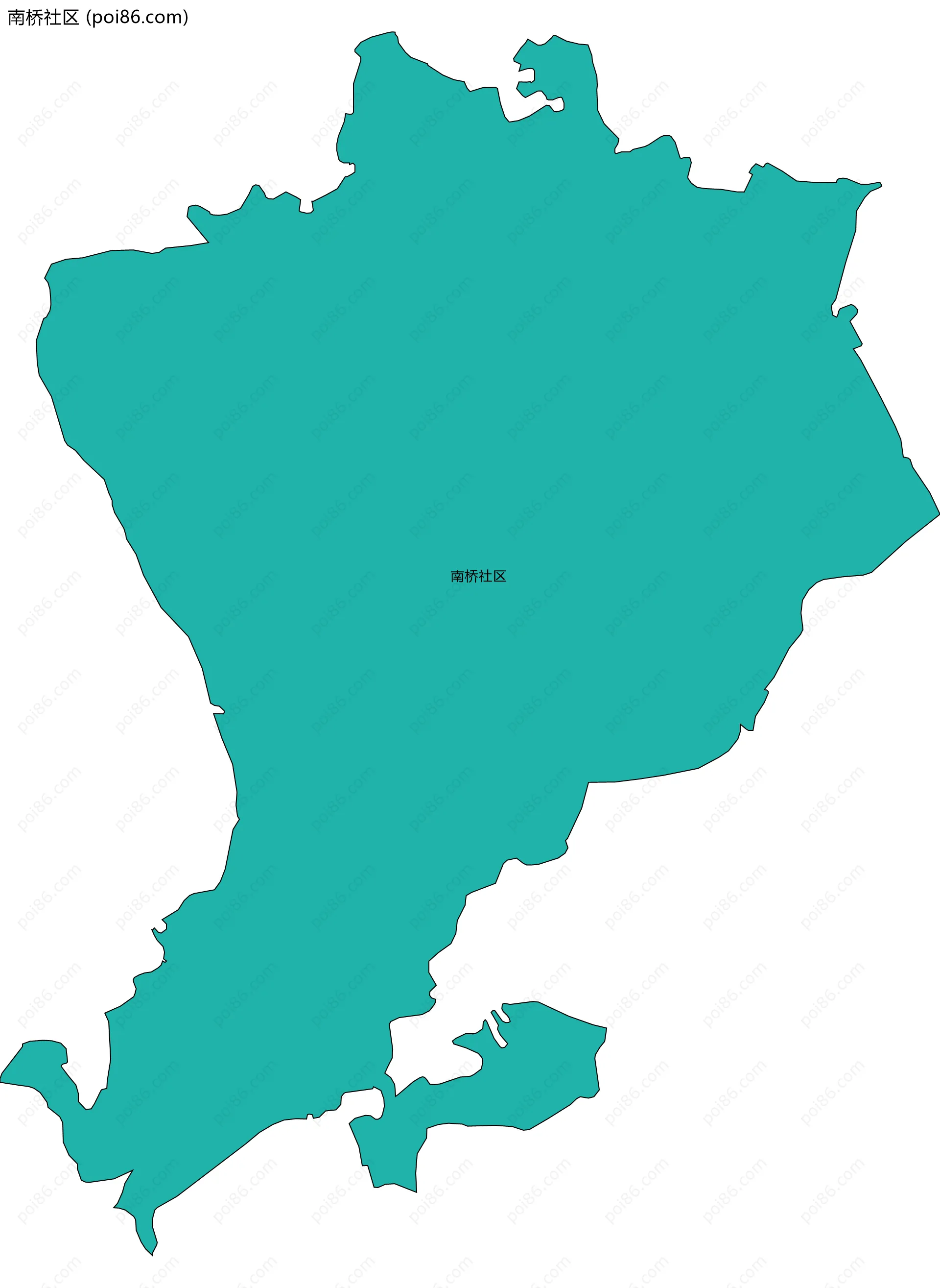 南桥社区边界地图
