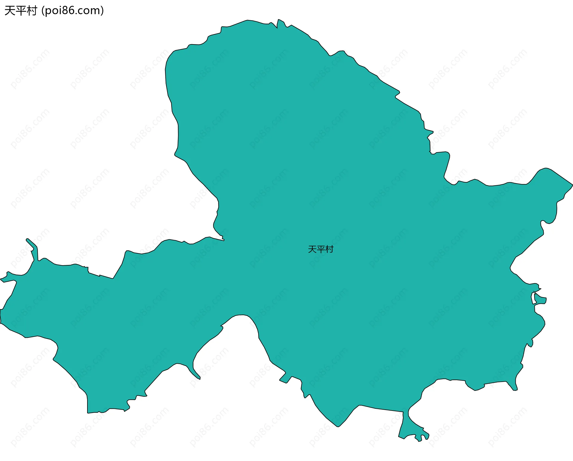 天平村边界地图