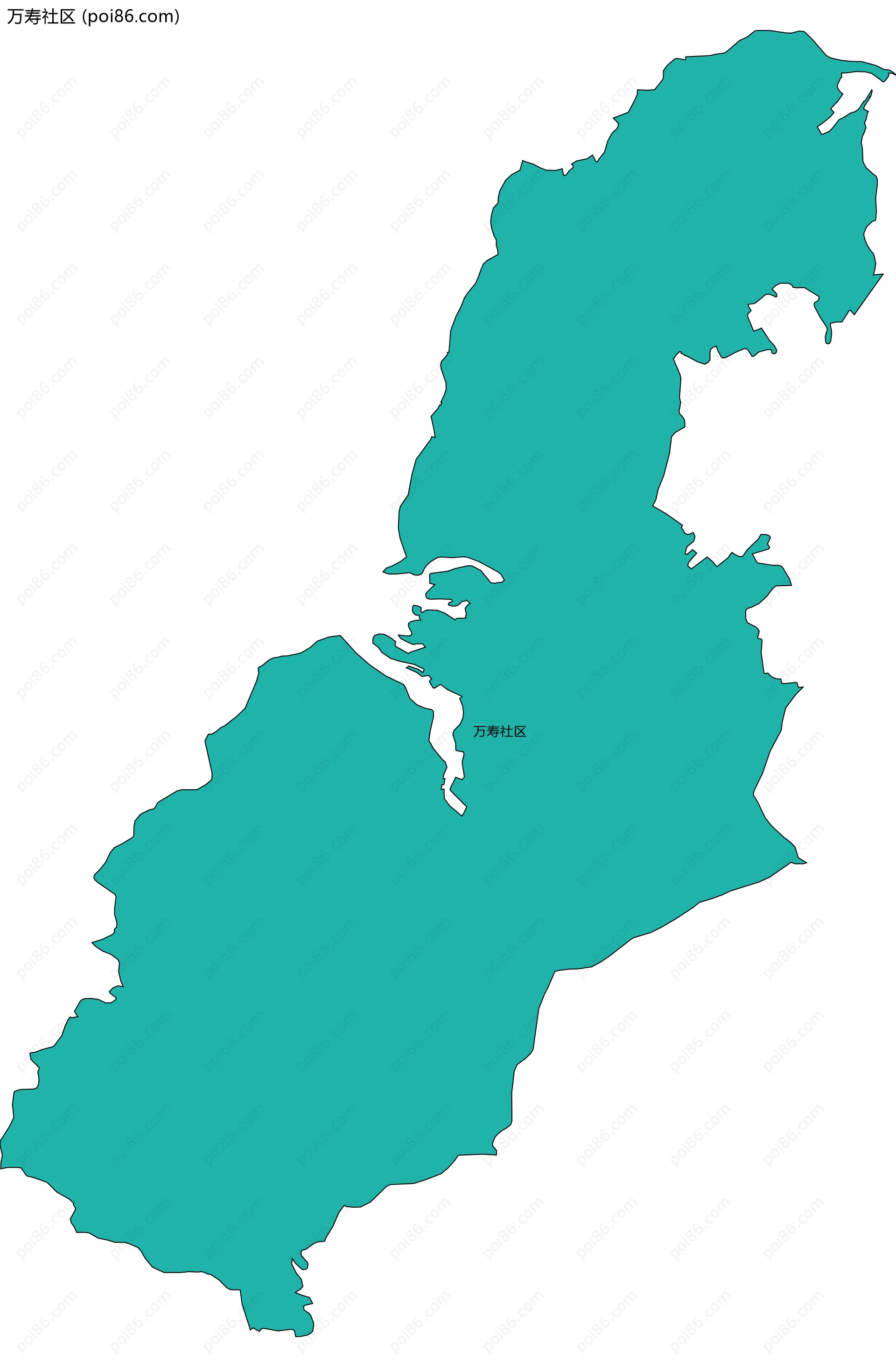 万寿社区边界地图