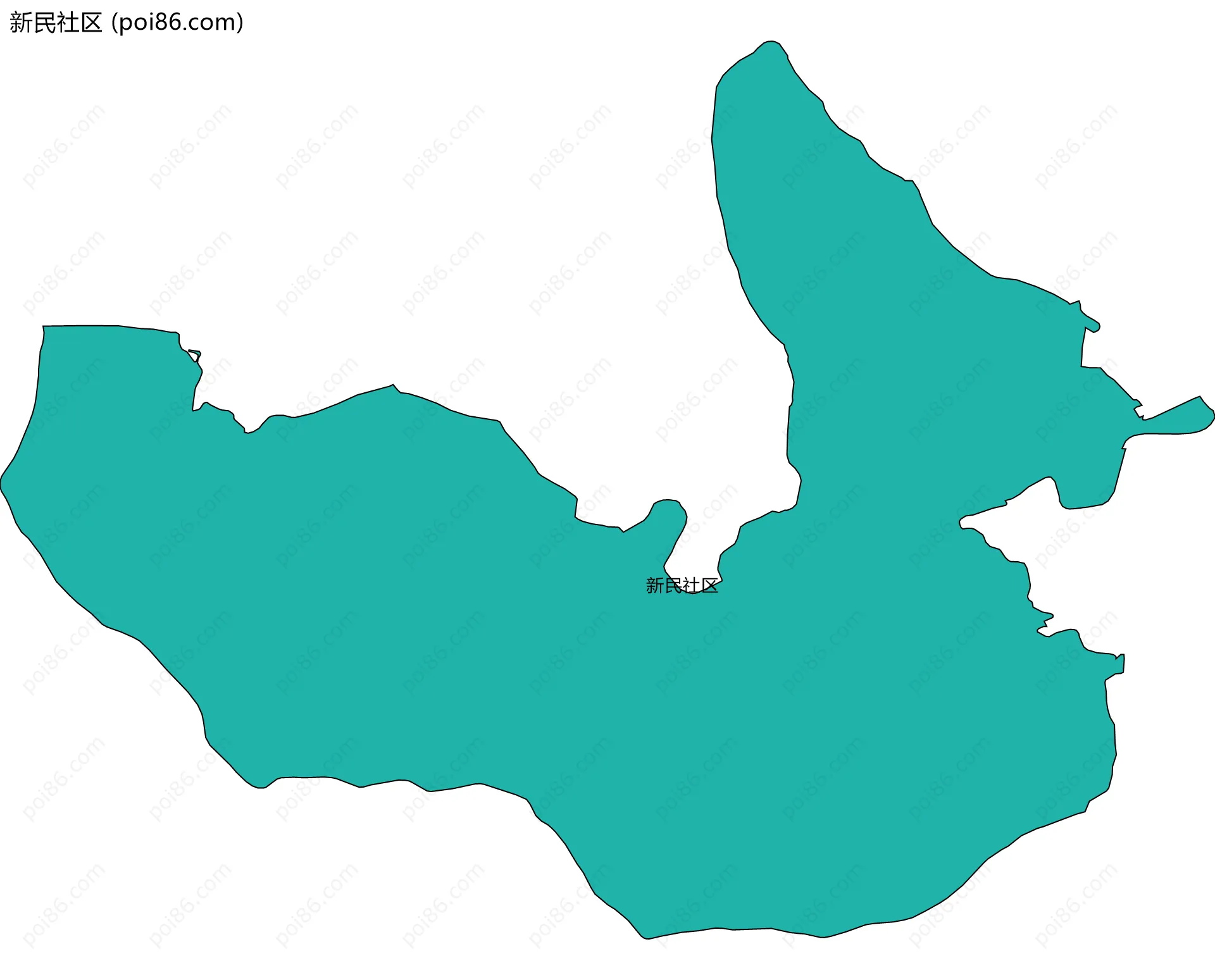 新民社区边界地图
