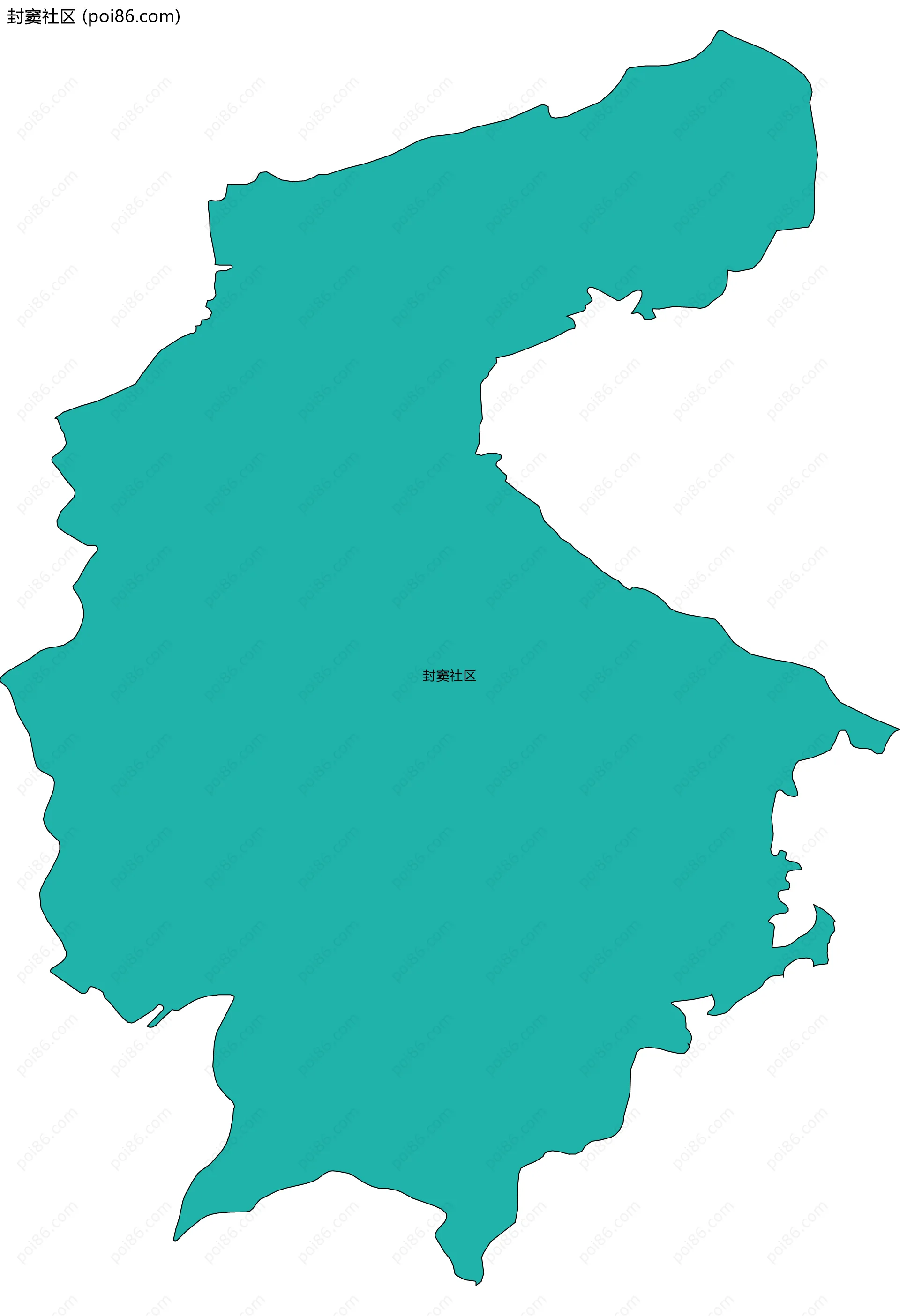 封窦社区边界地图