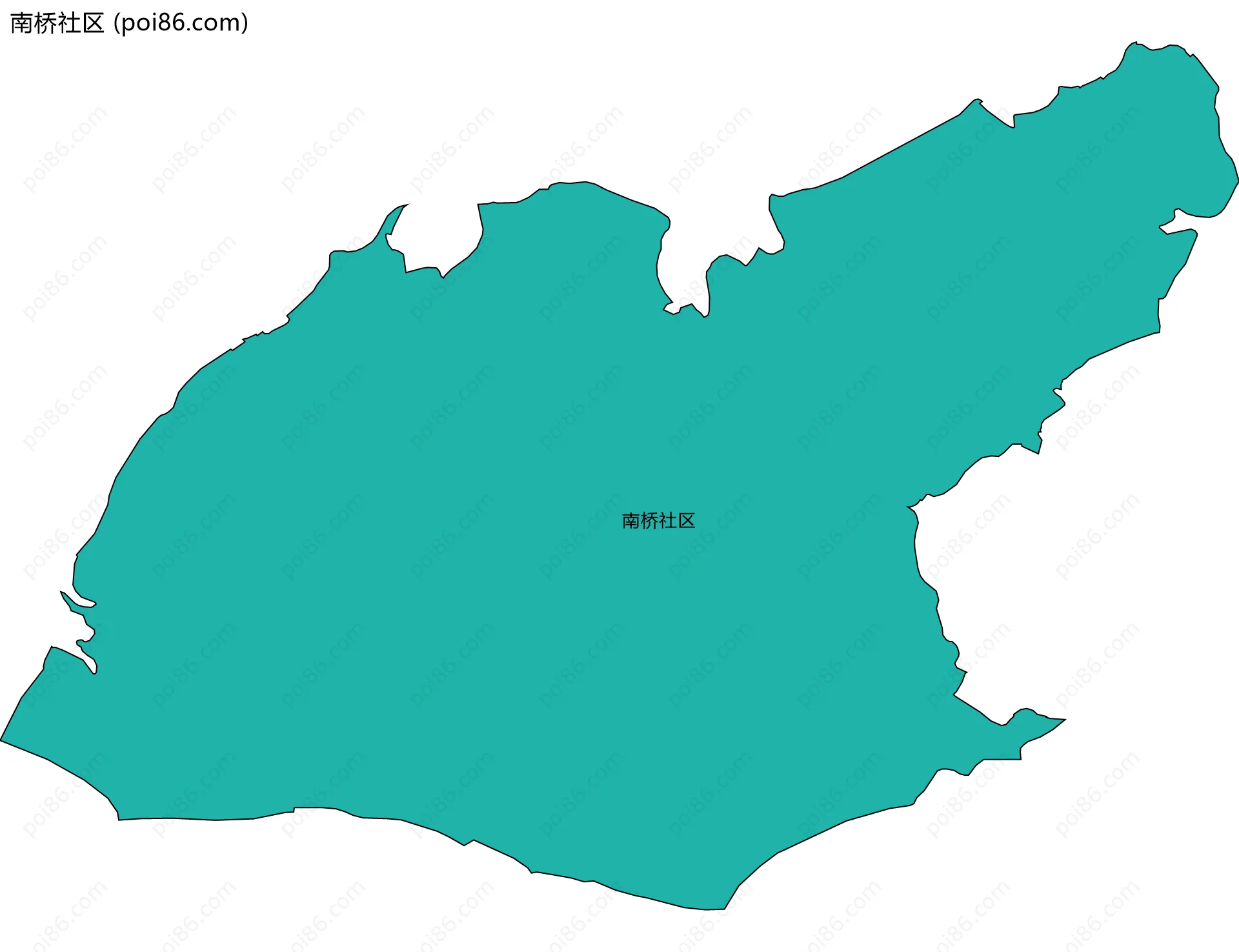南桥社区边界地图