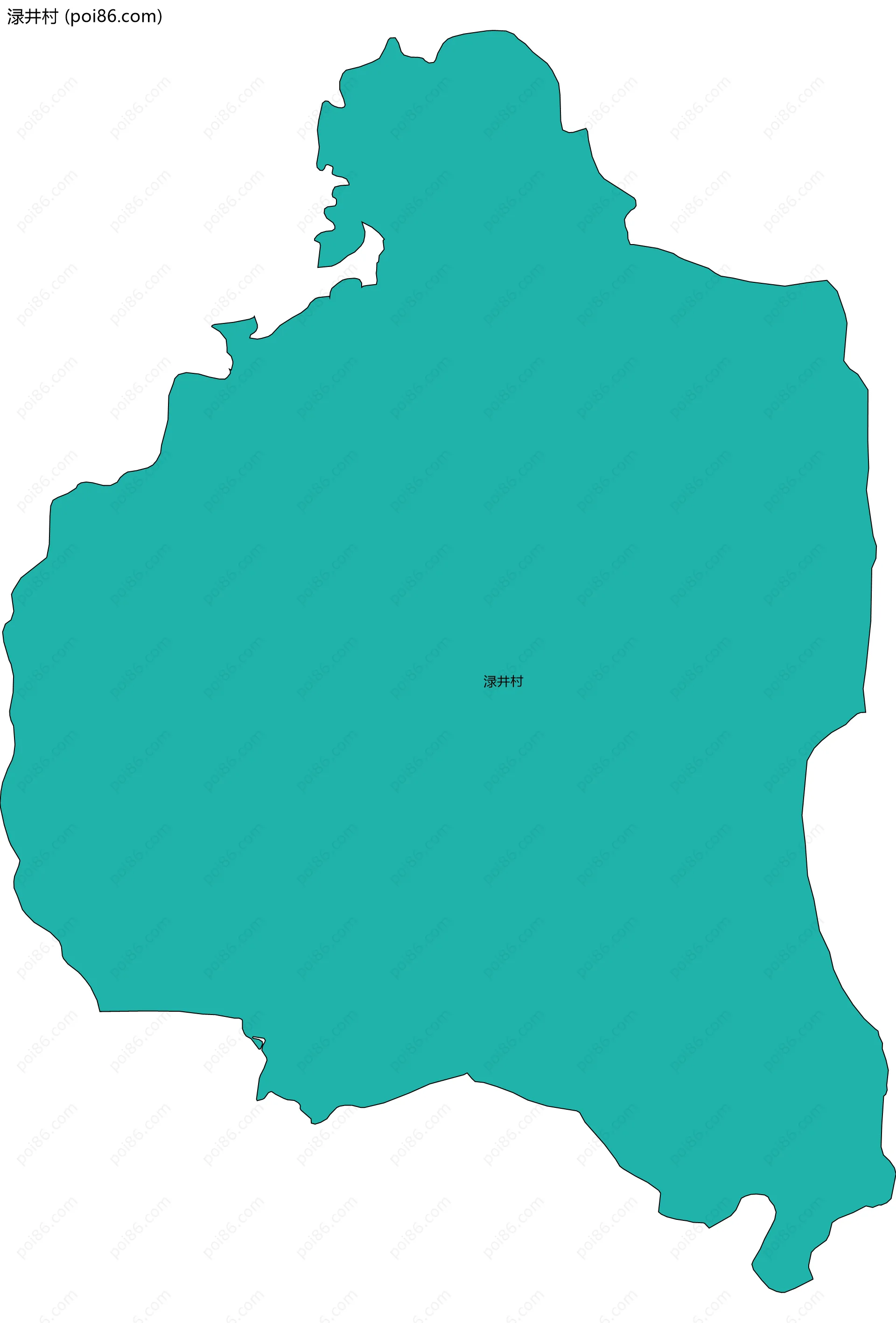 渌井村边界地图