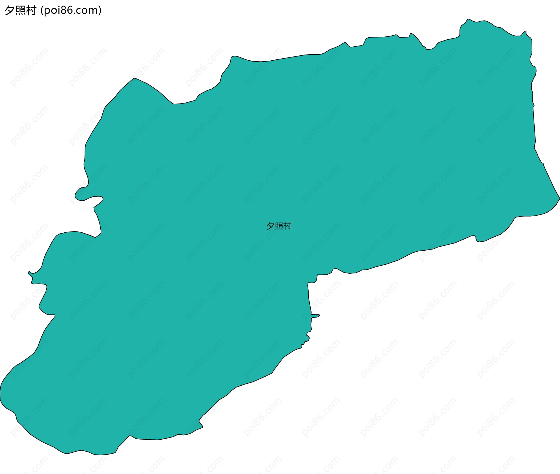 夕照村边界地图