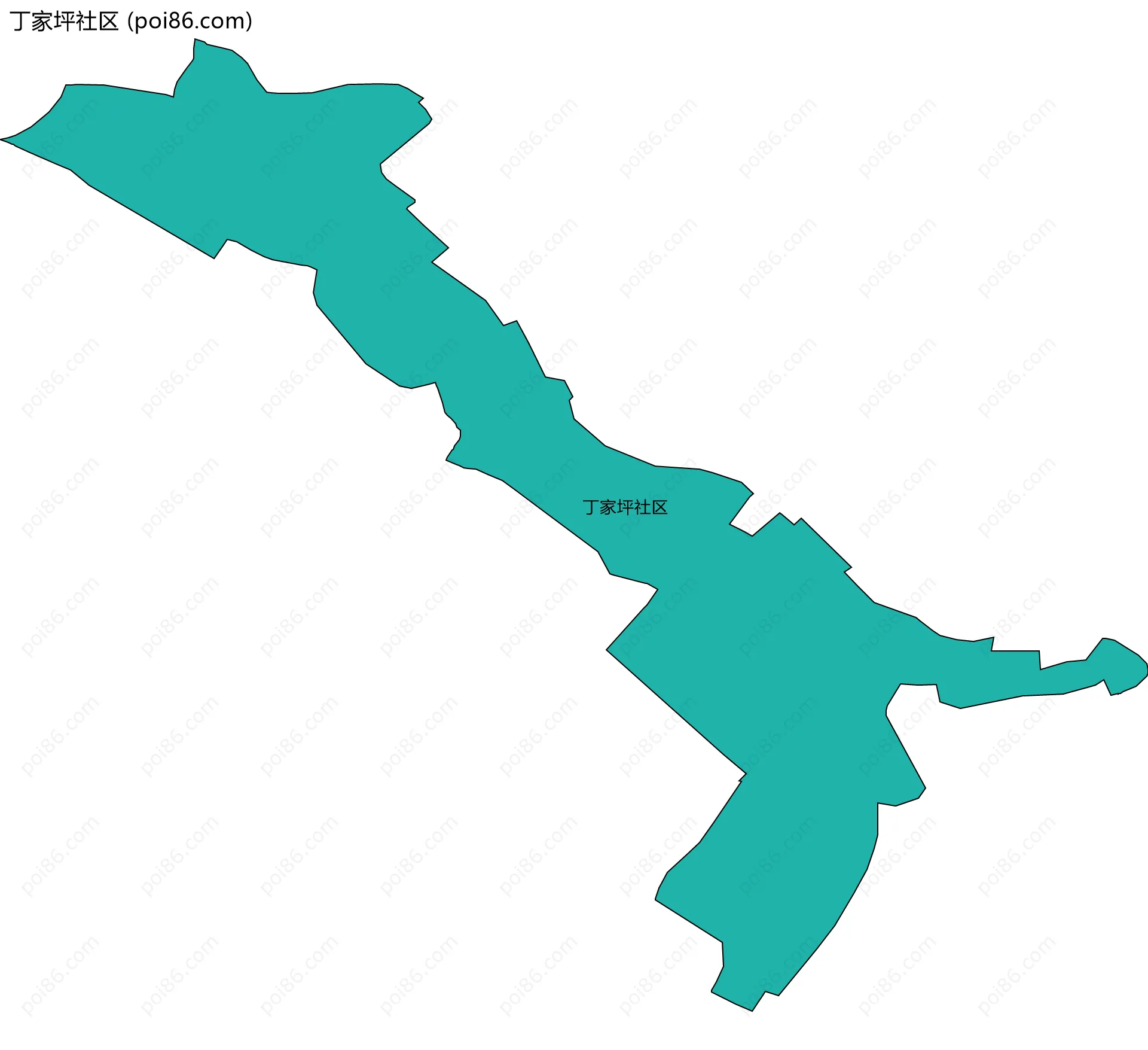 丁家坪社区边界地图