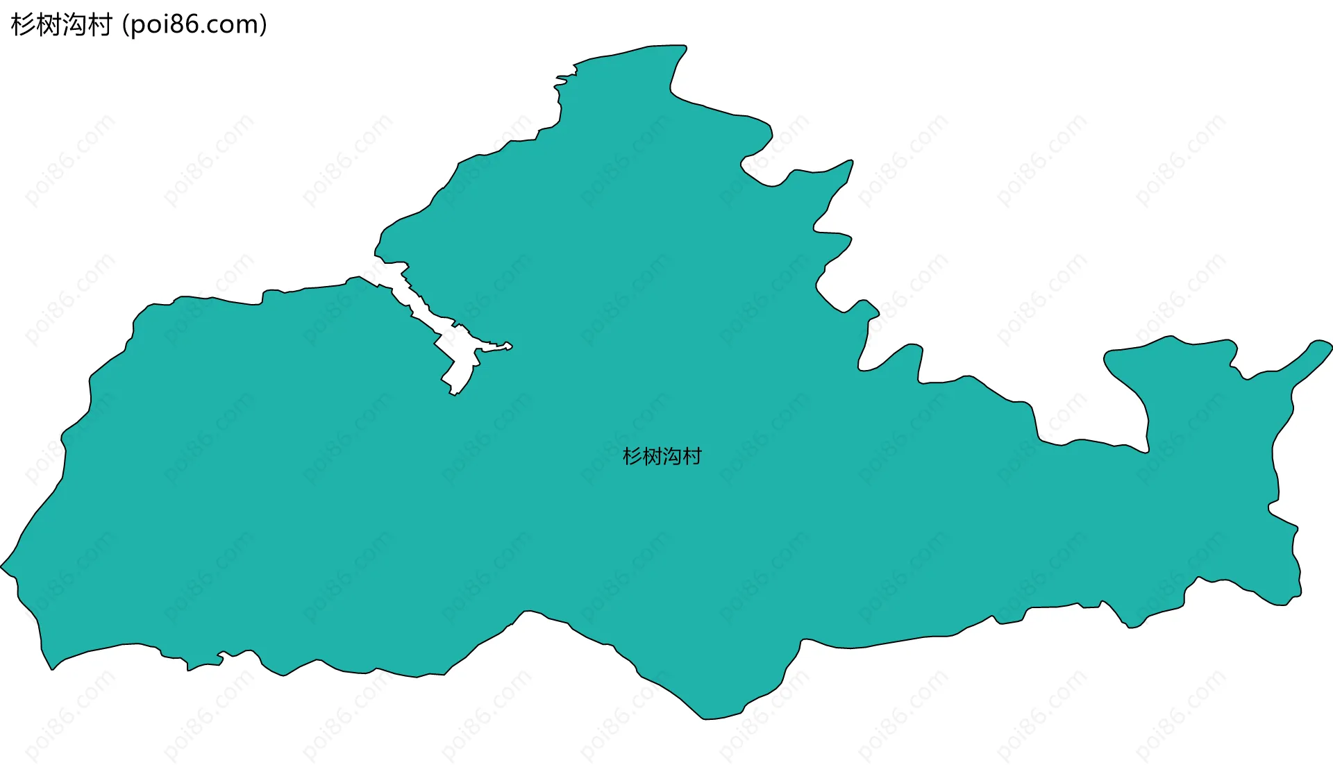 杉树沟村边界地图