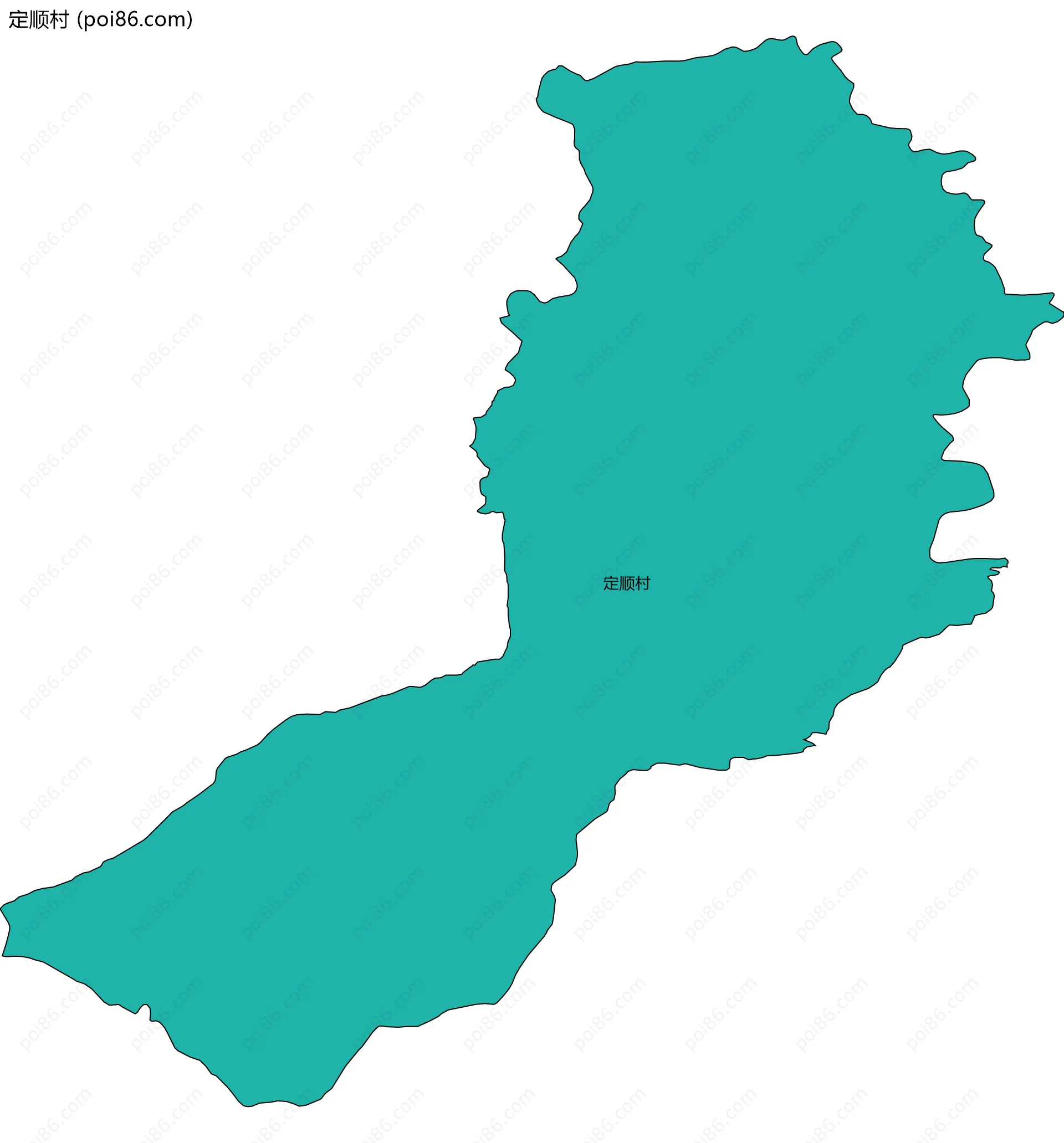 定顺村边界地图