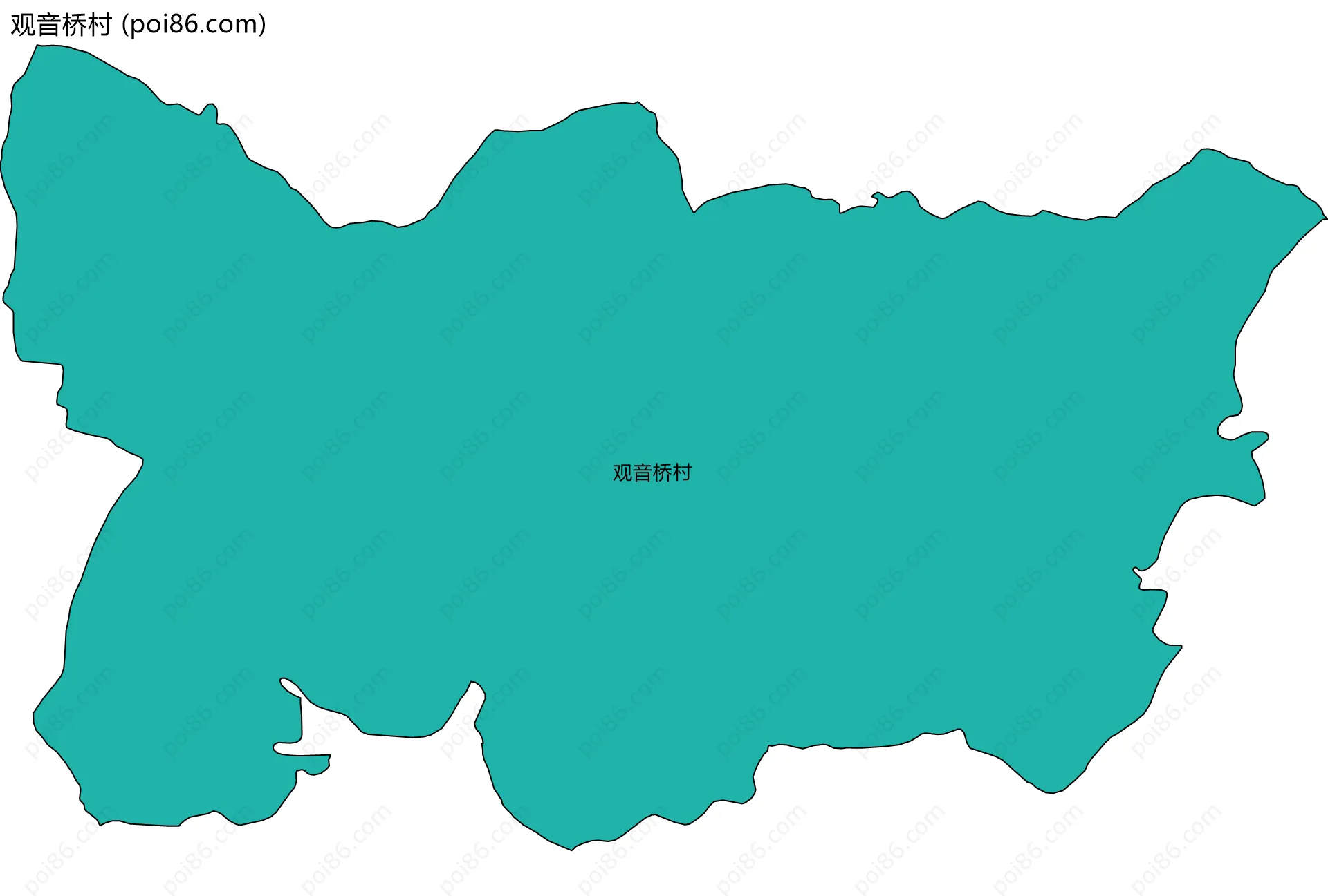观音桥村边界地图