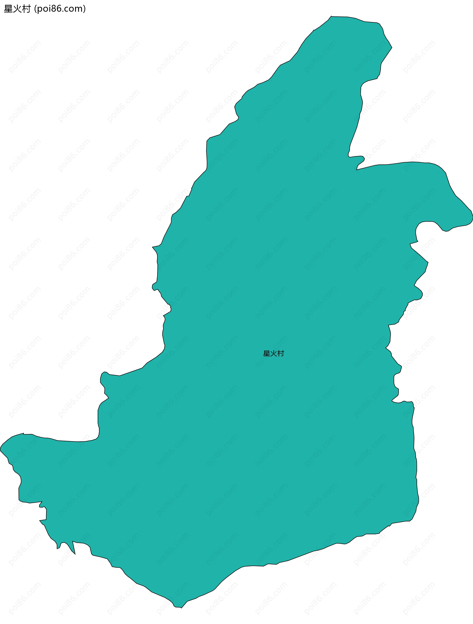 星火村边界地图