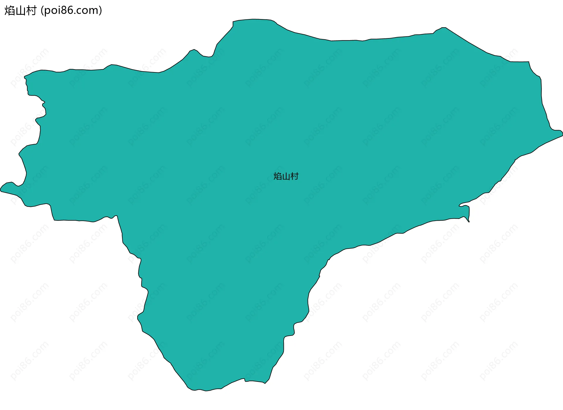 焰山村边界地图