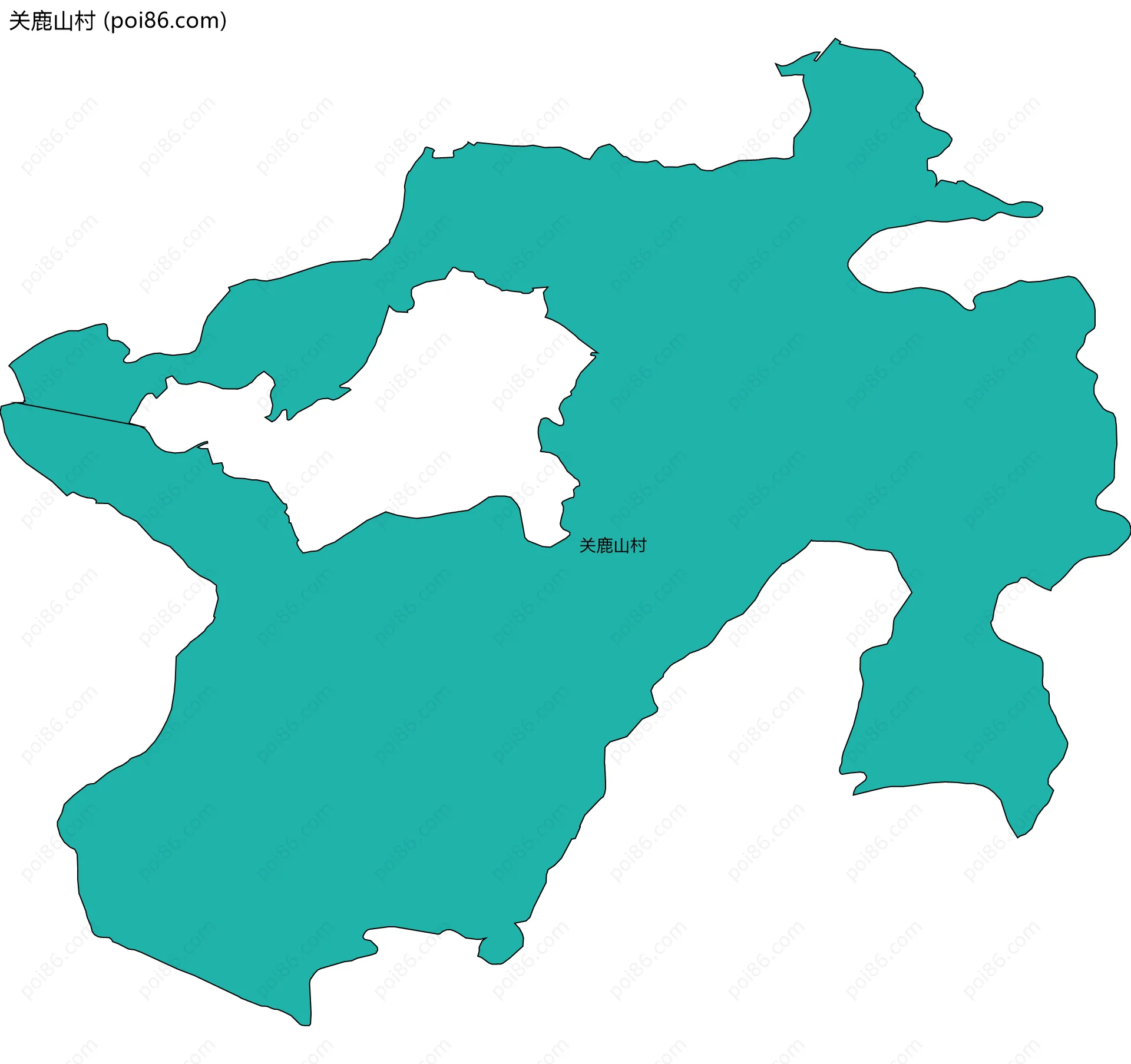 关鹿山村边界地图