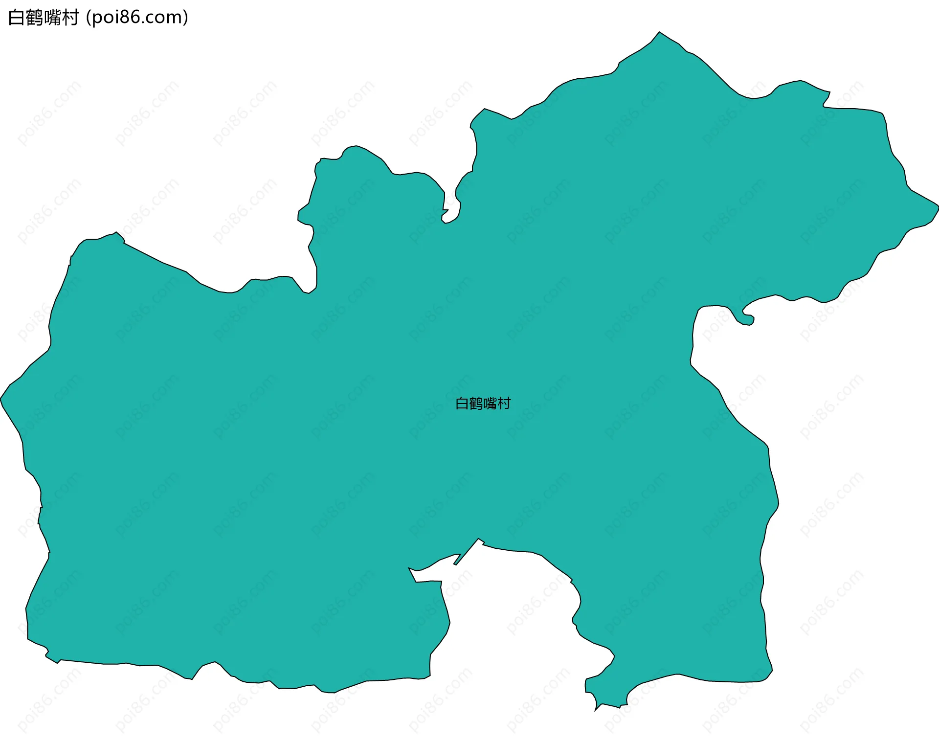 白鹤嘴村边界地图