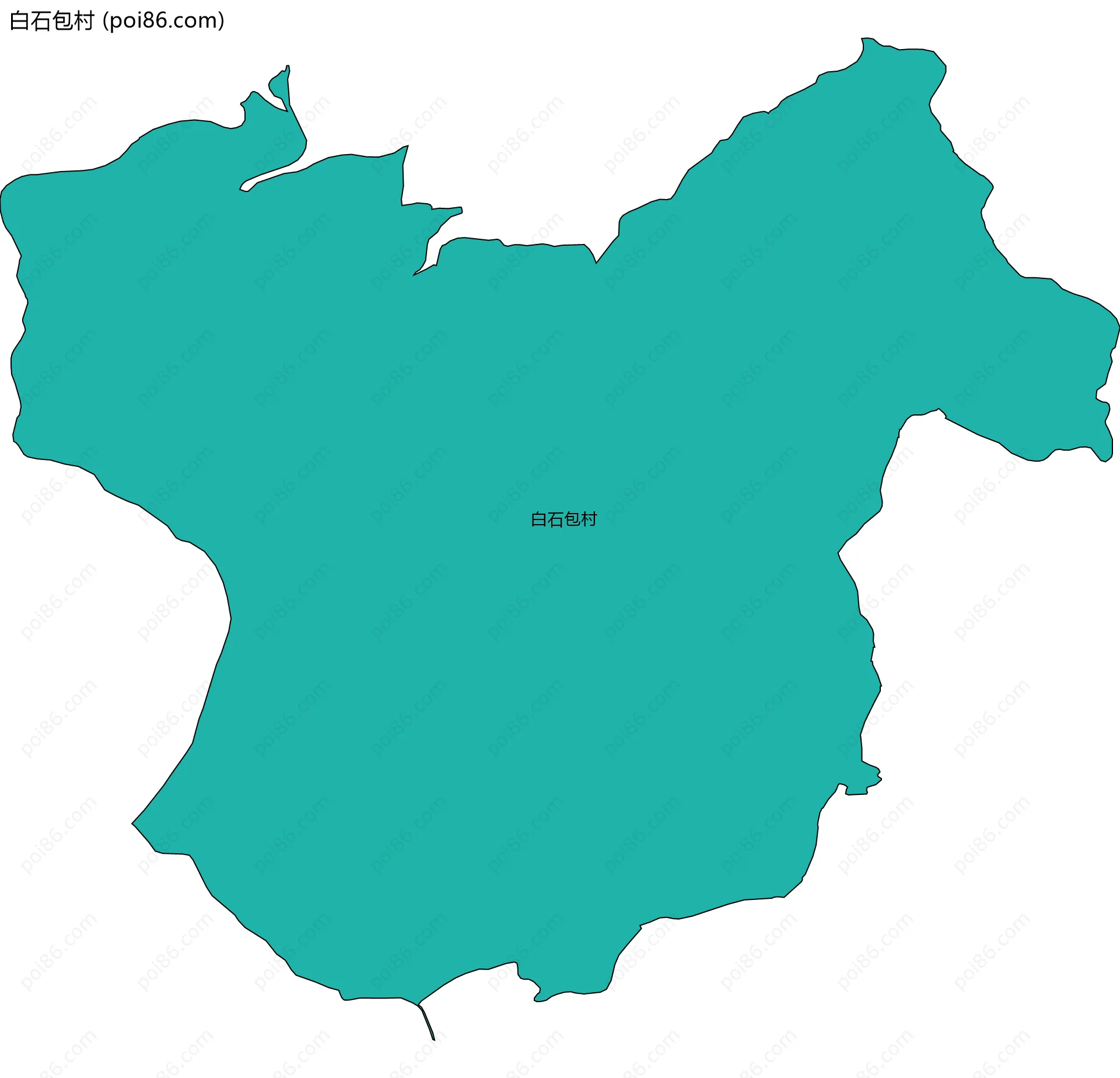 白石包村边界地图