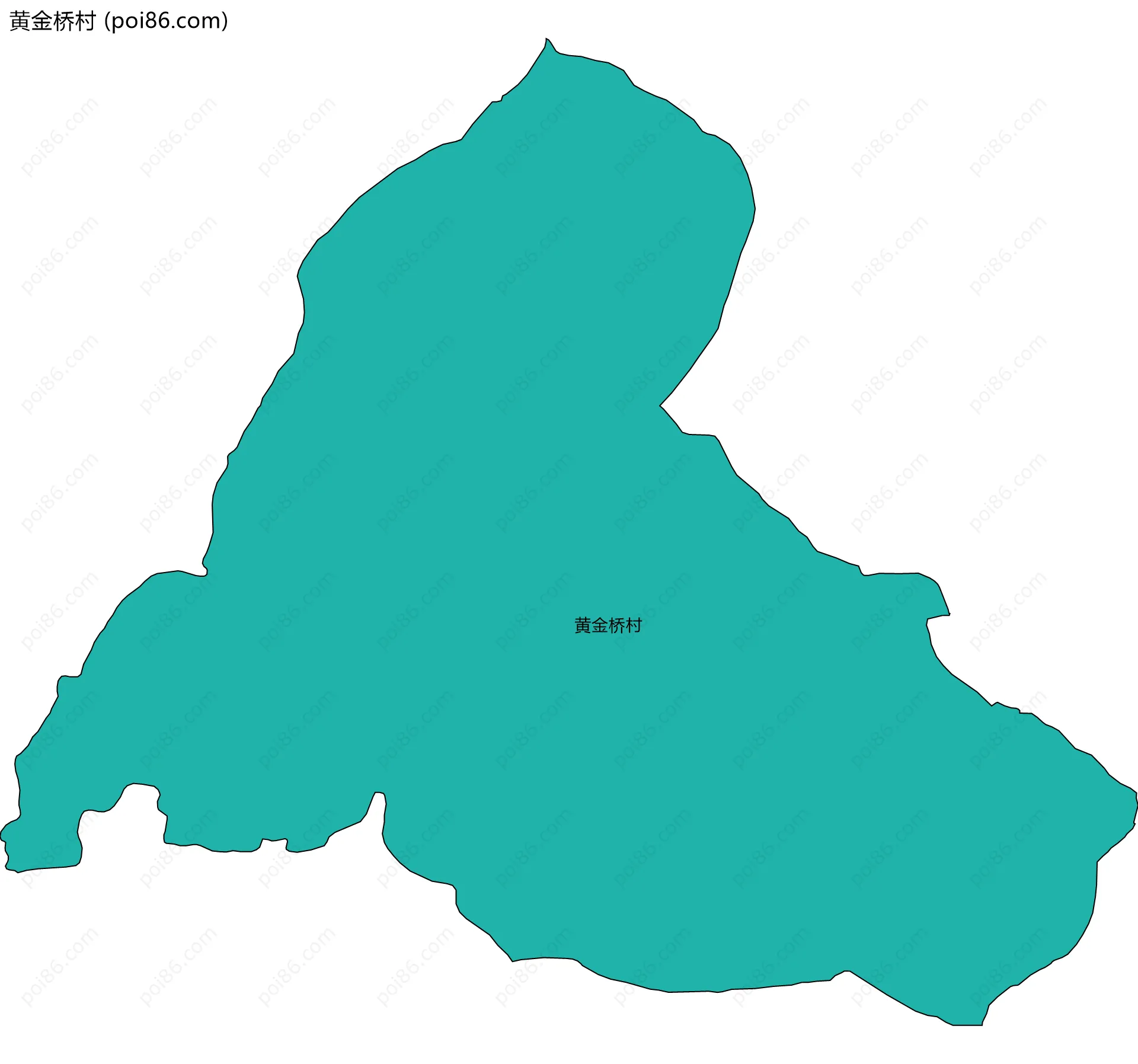 黄金桥村边界地图
