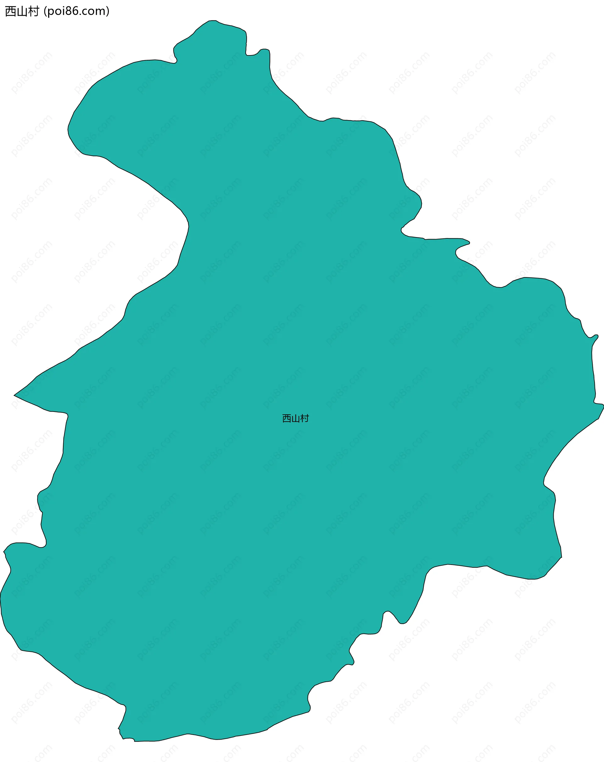 西山村边界地图