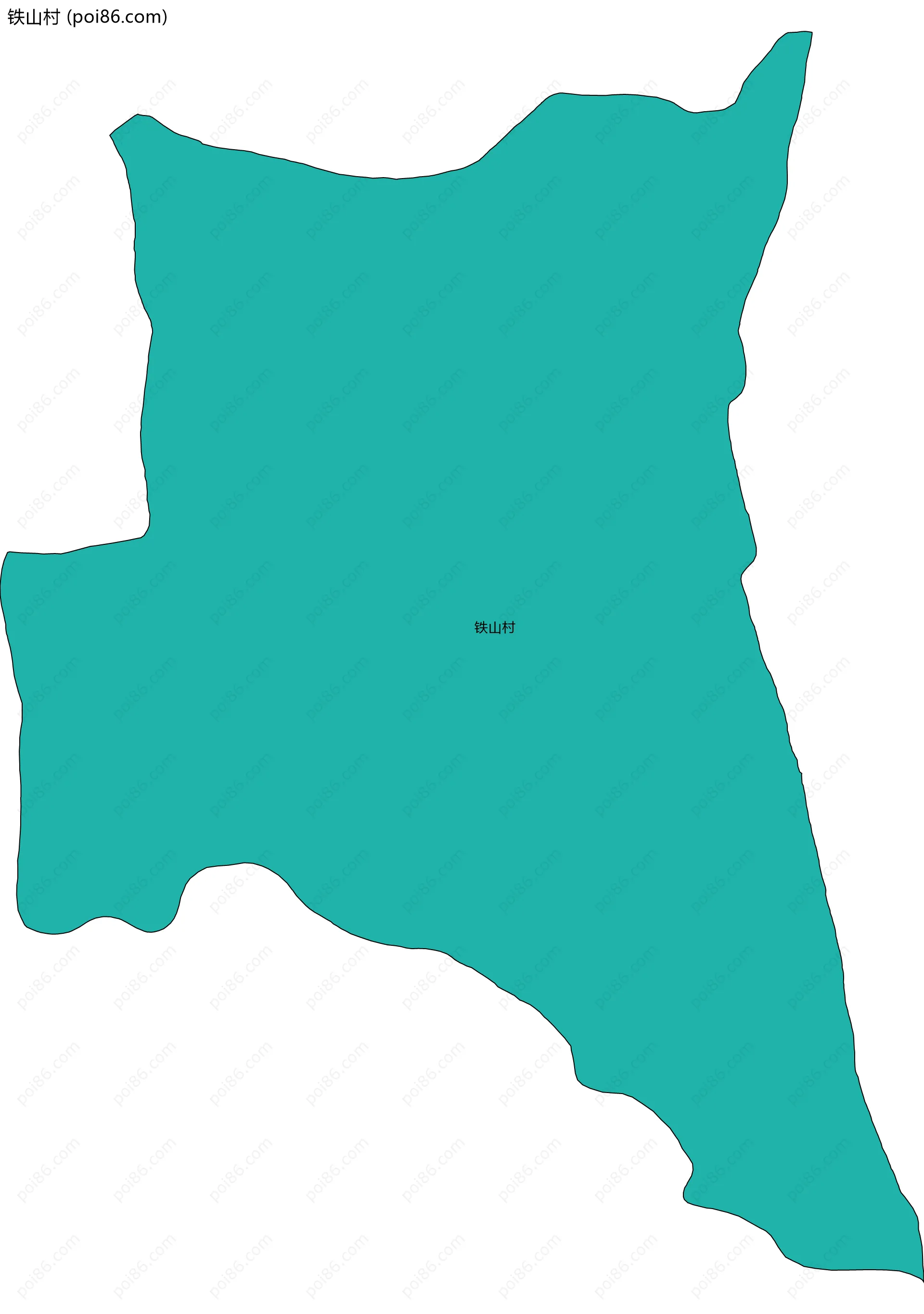 铁山村边界地图