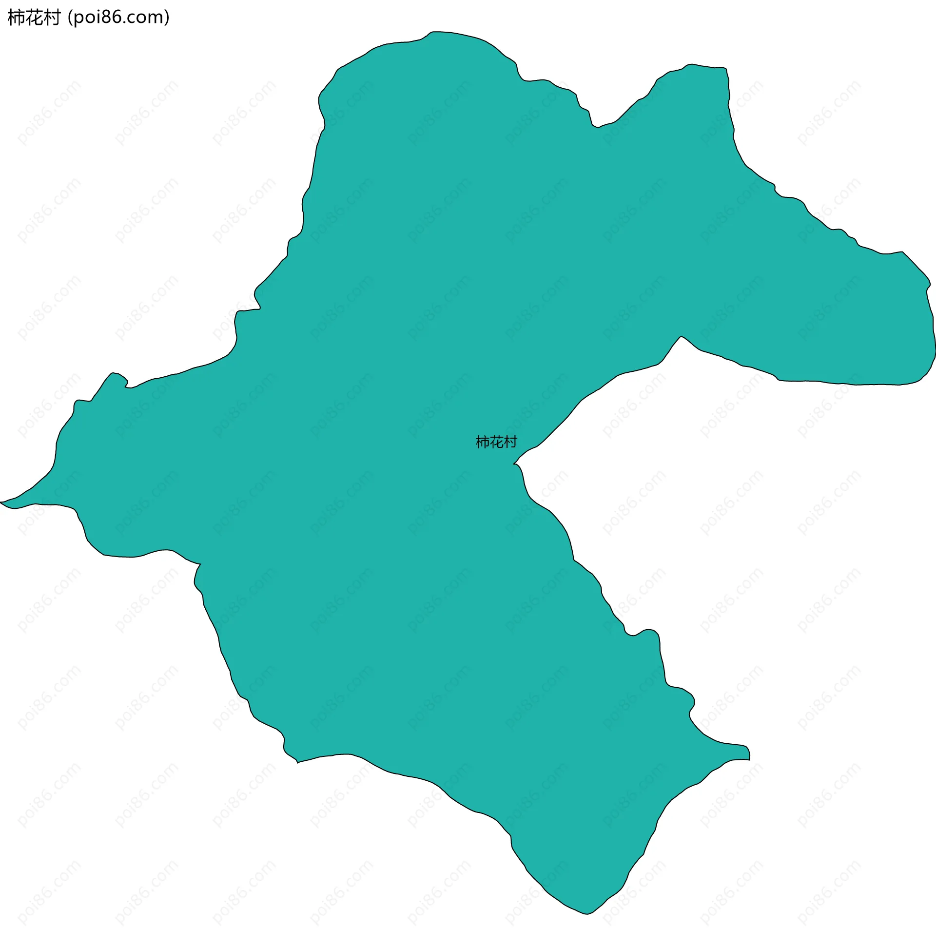 柿花村边界地图