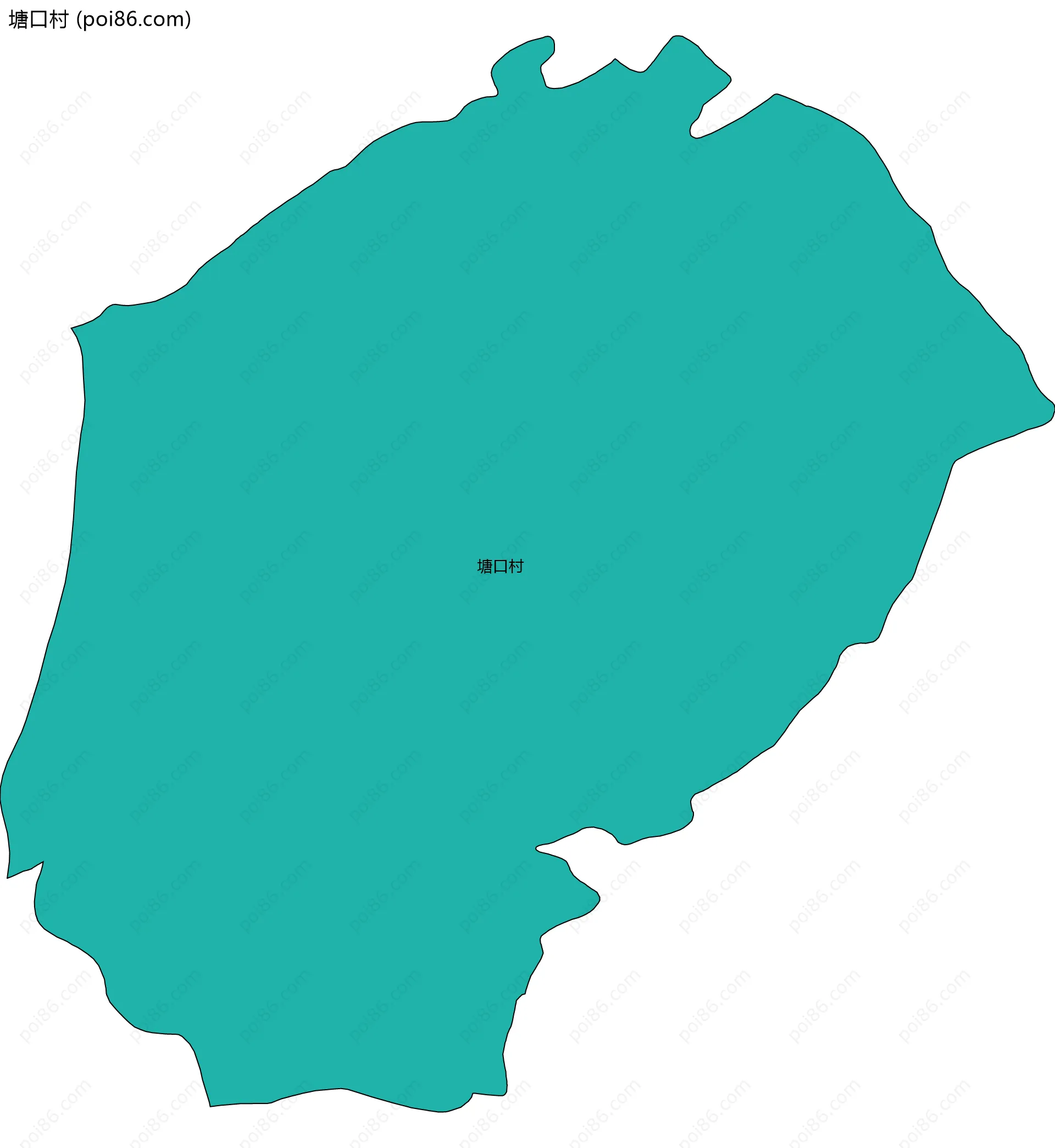 塘口村边界地图