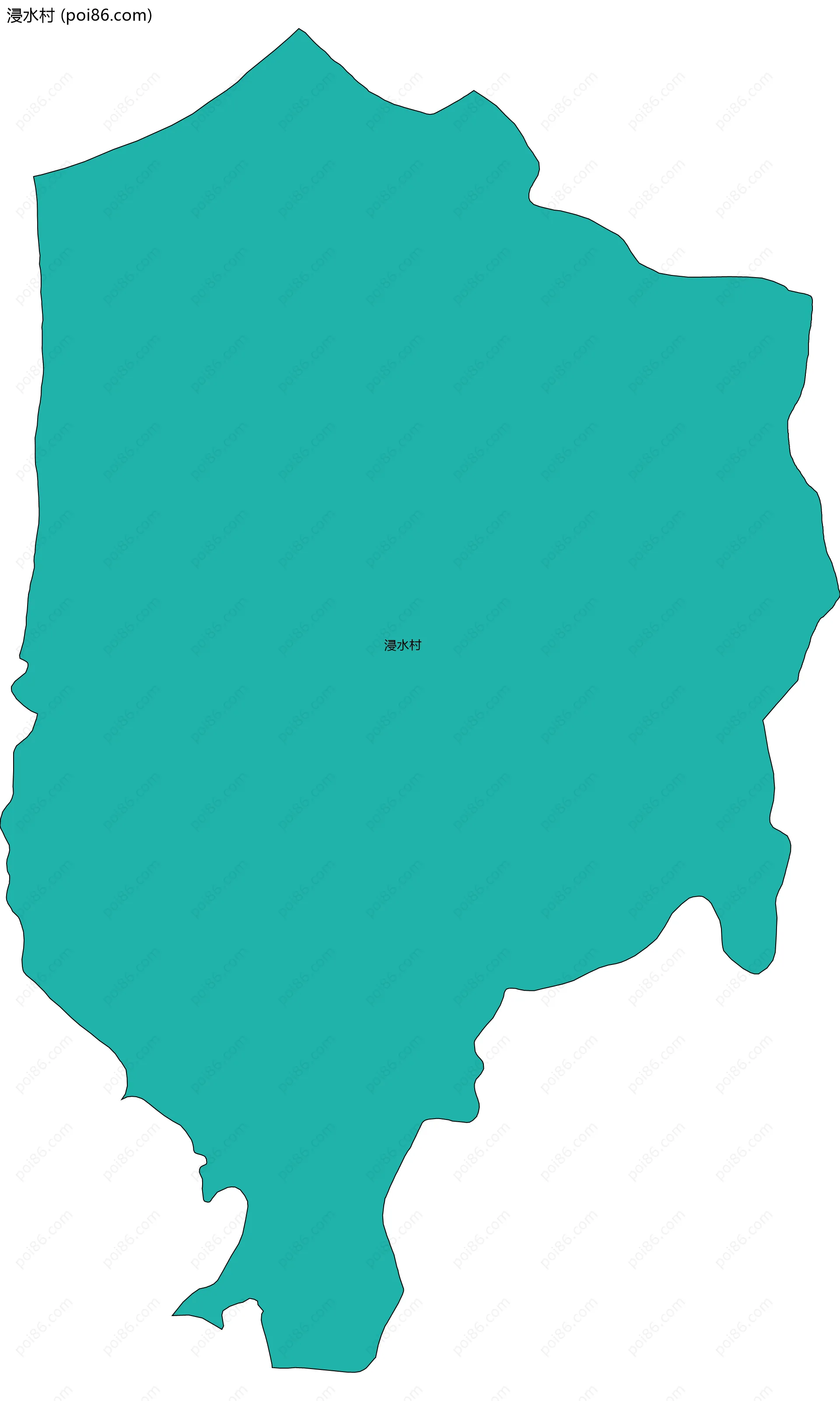 浸水村边界地图