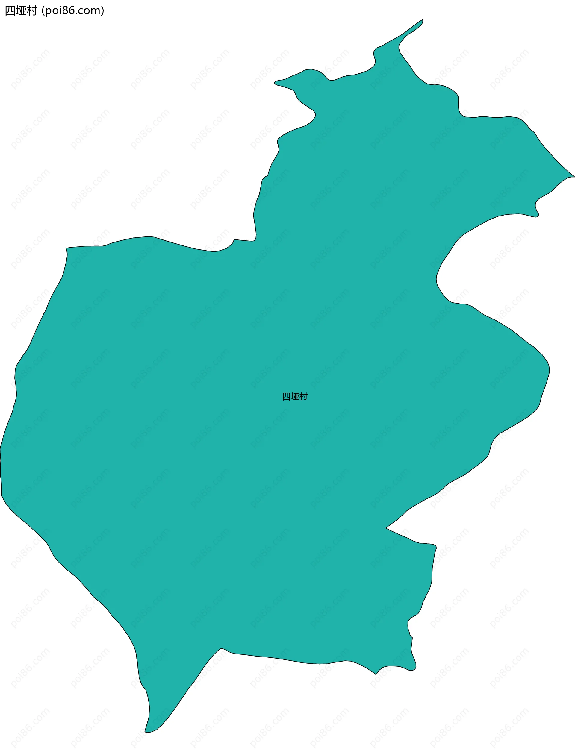 四垭村边界地图