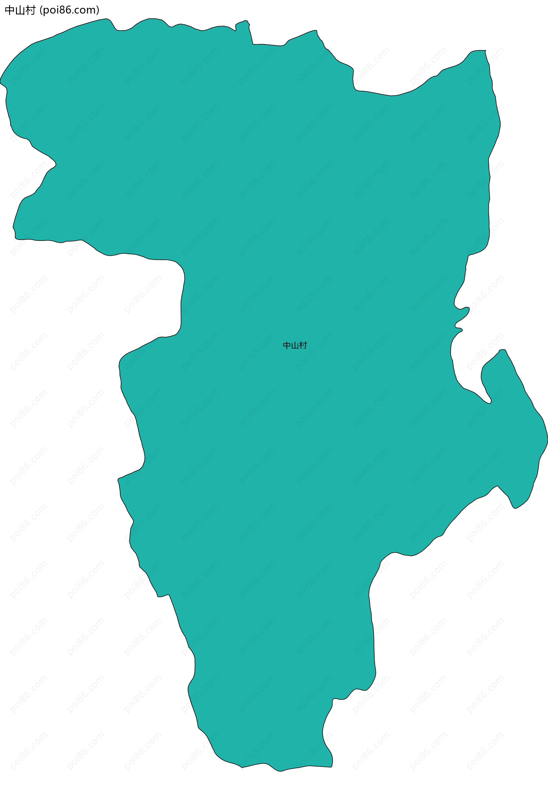 中山村边界地图