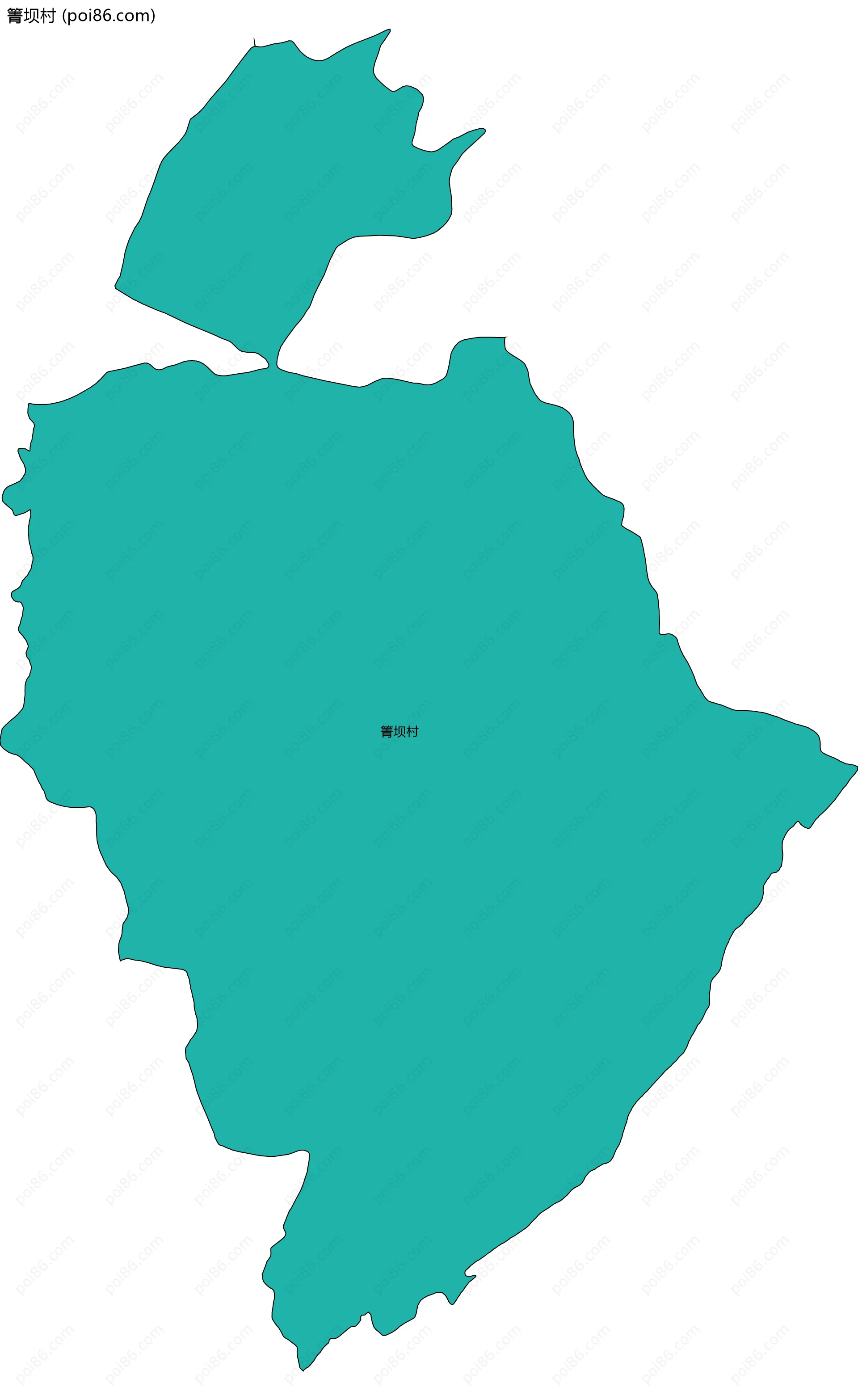 箐坝村边界地图