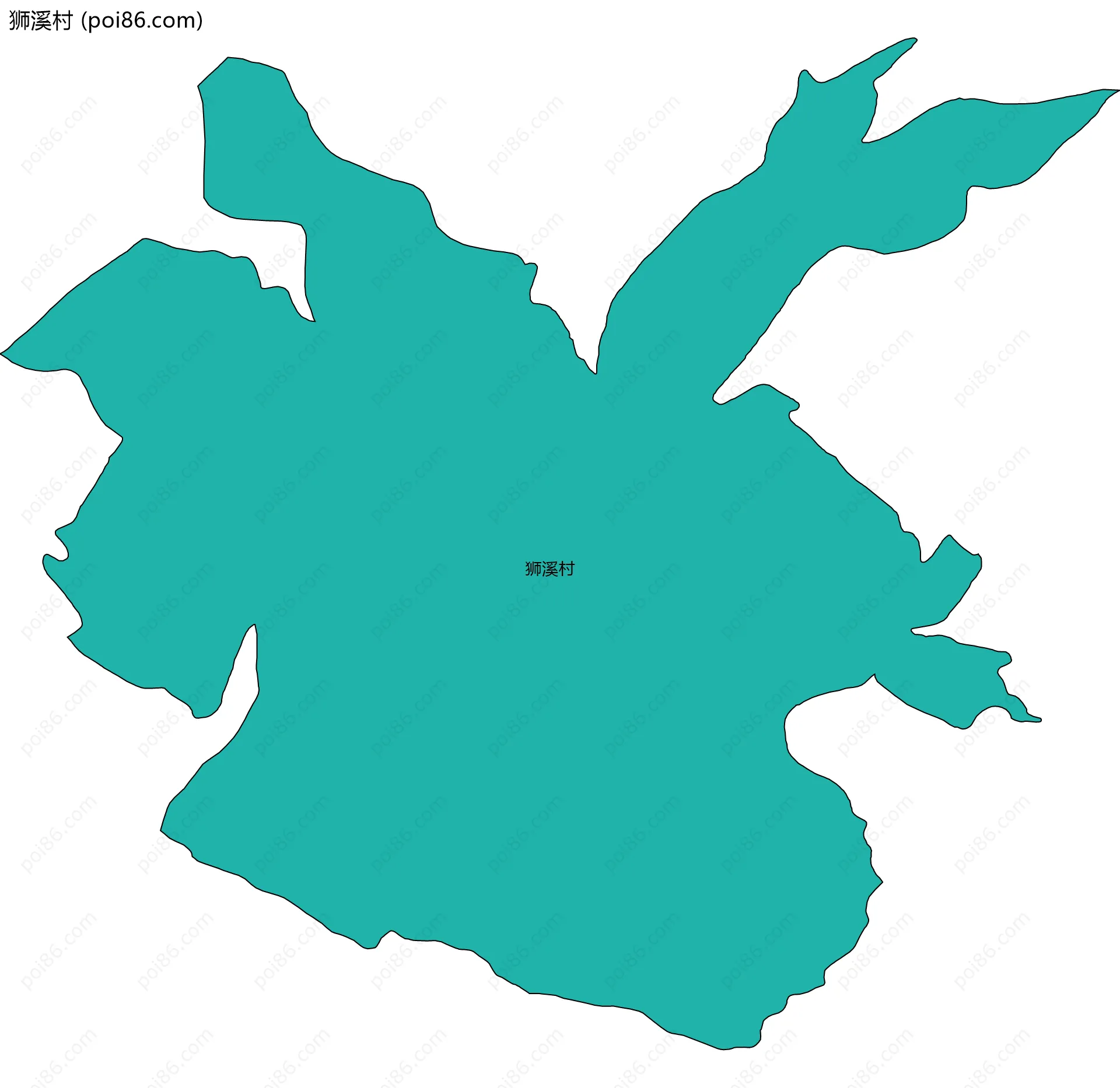 狮溪村边界地图