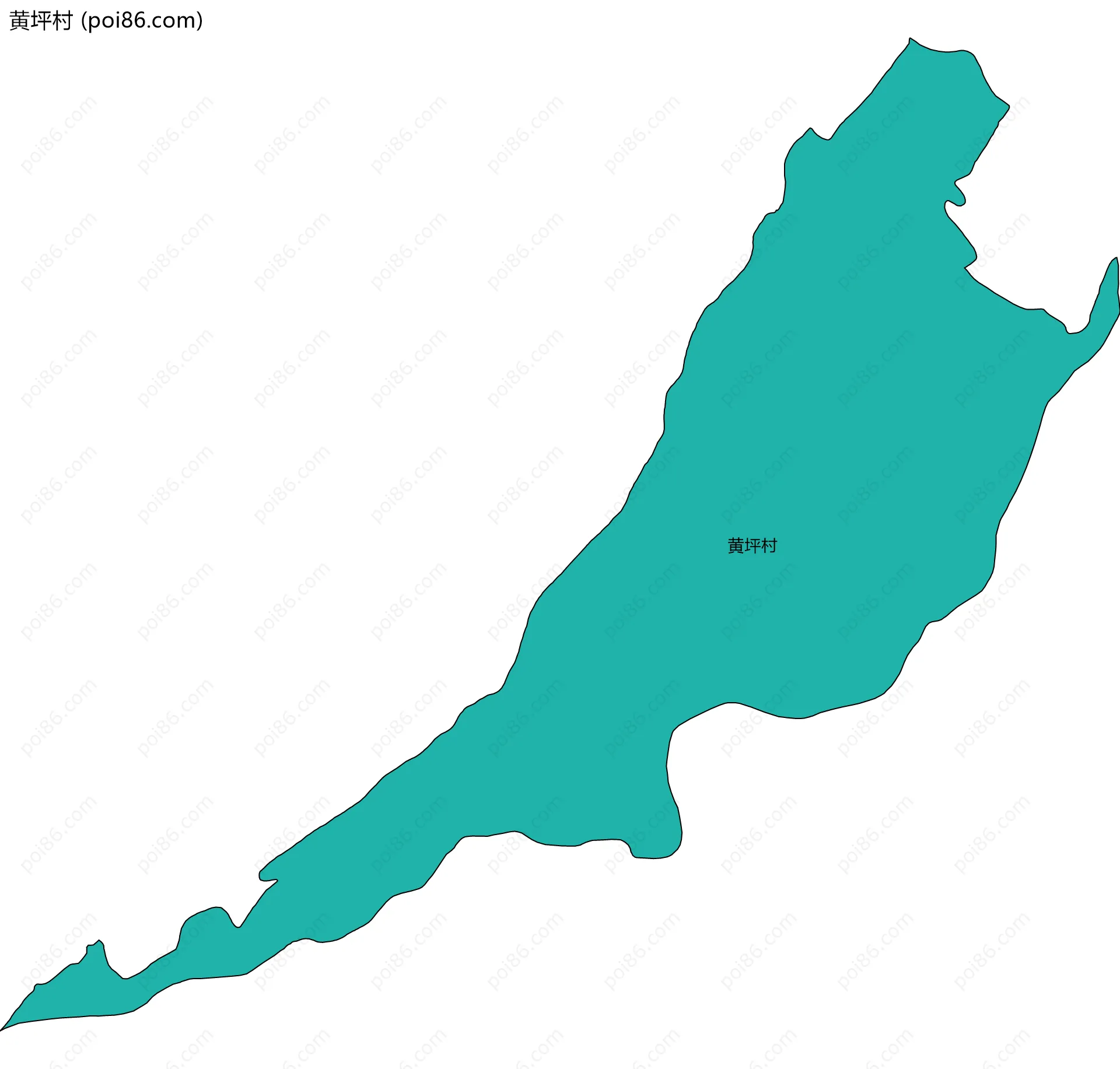 黄坪村边界地图