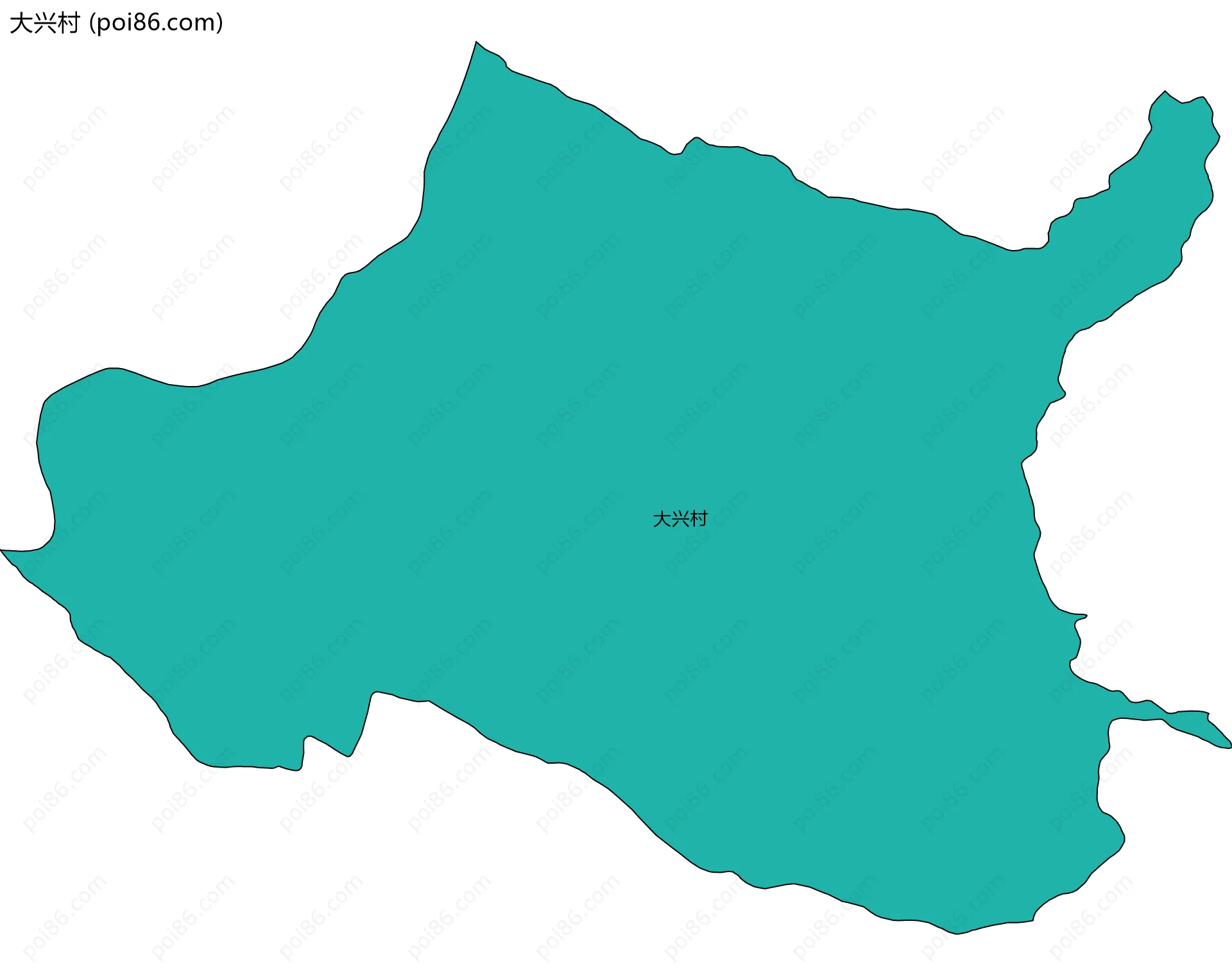 大兴村边界地图