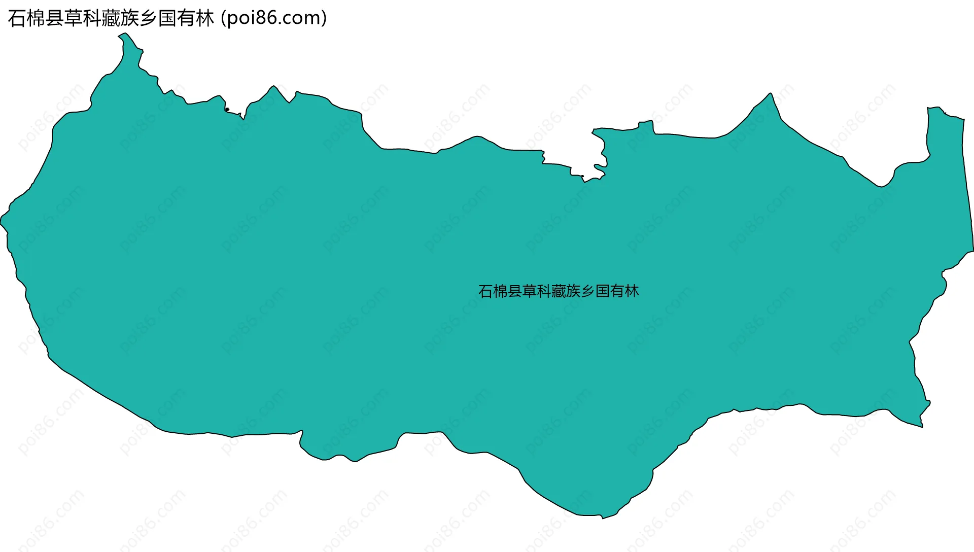 石棉县草科藏族乡国有林边界地图