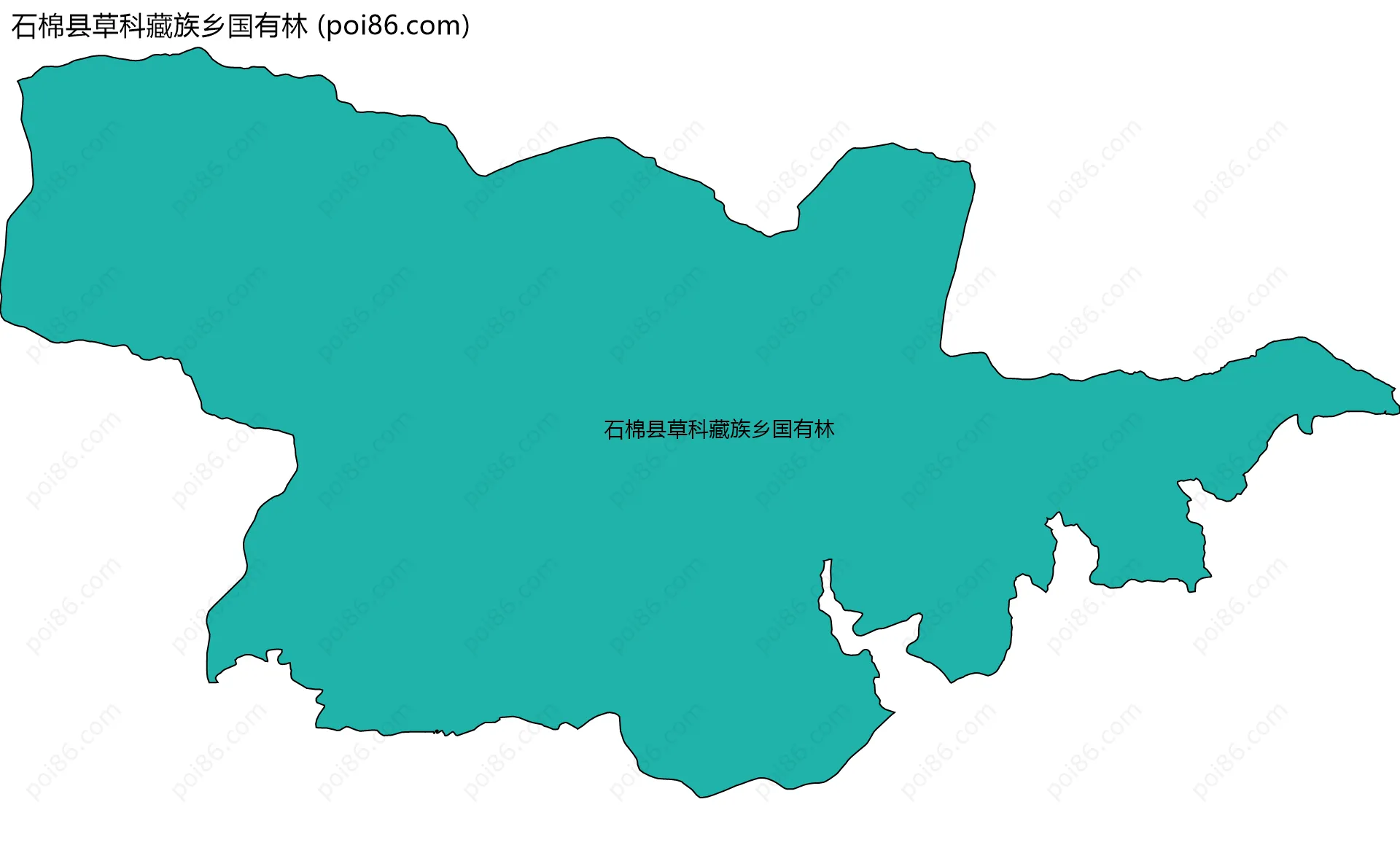 石棉县草科藏族乡国有林边界地图