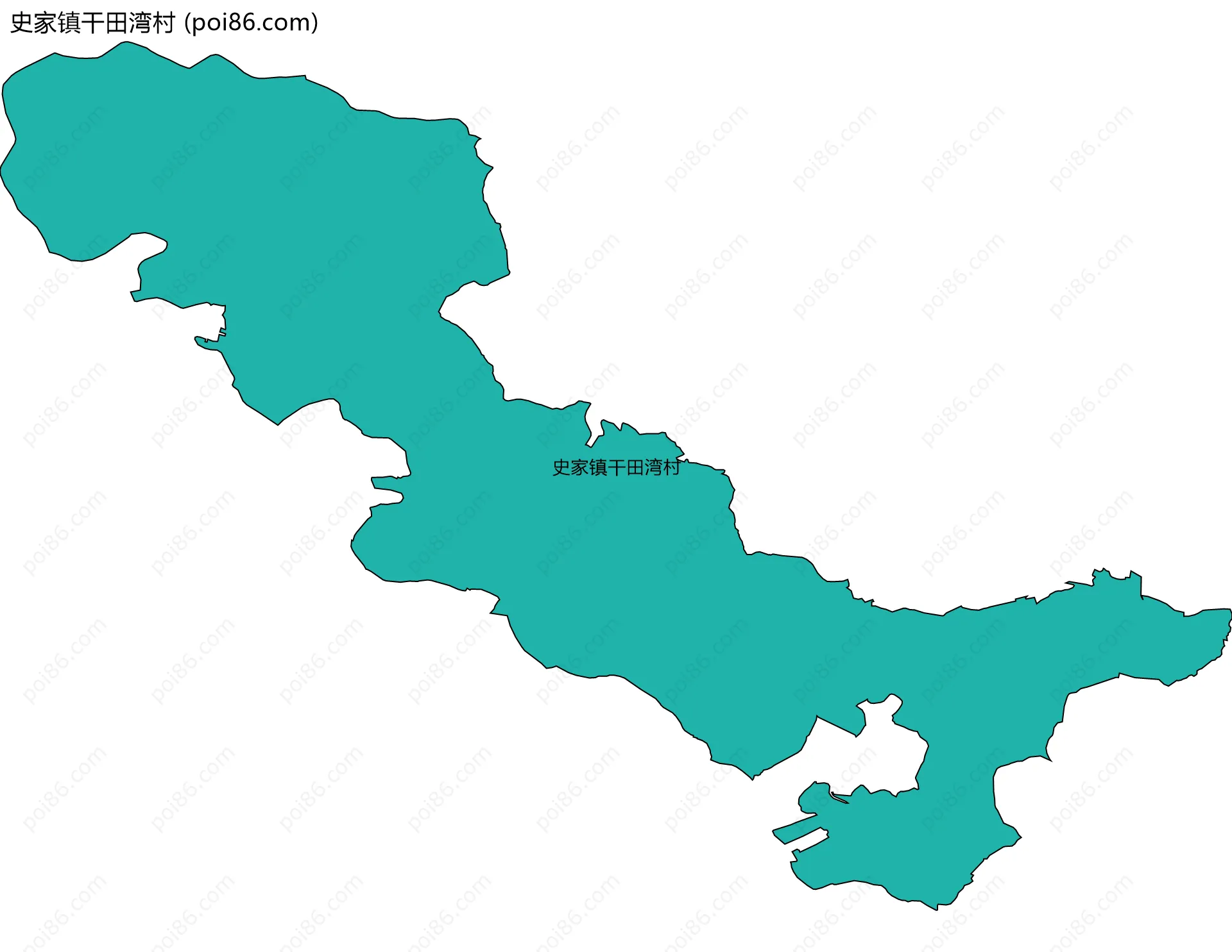史家镇干田湾村边界地图